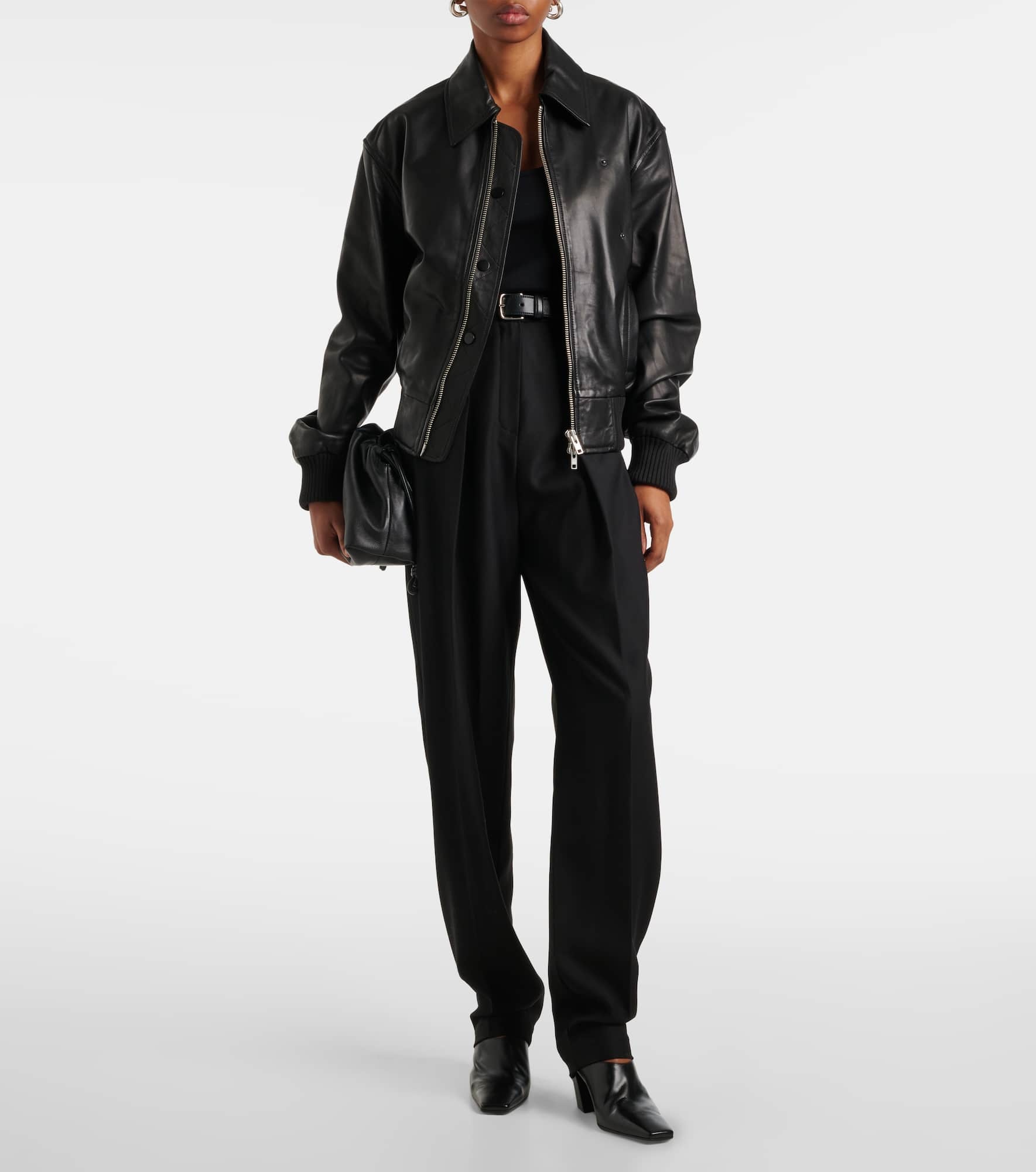 CHRISTOPHER ESBER Leather bomber jacket | mytheresa | REVERSIBLE