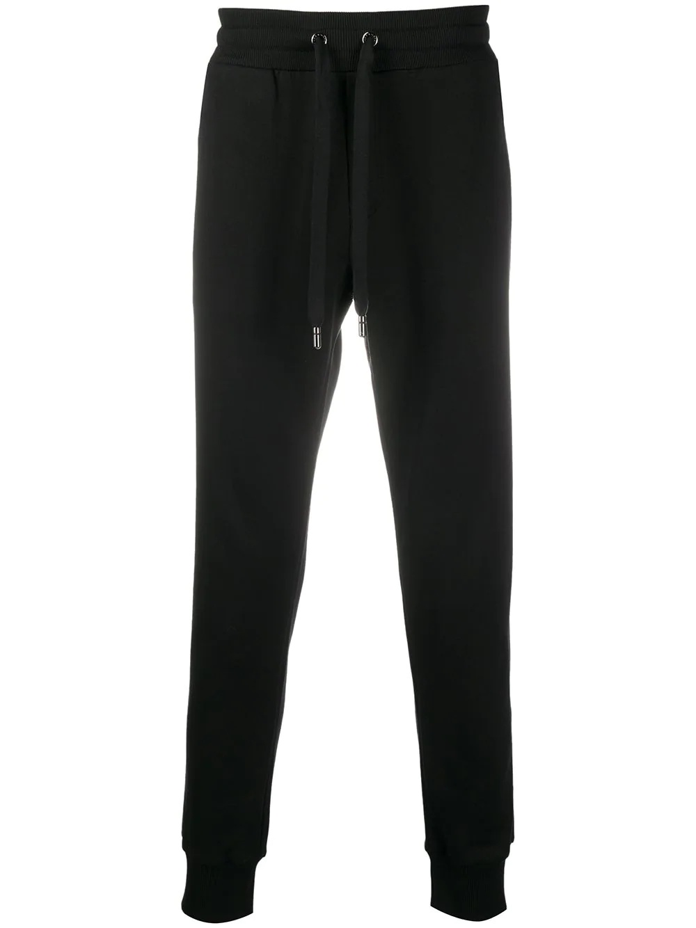 logo-embroidered cotton track pants - 1