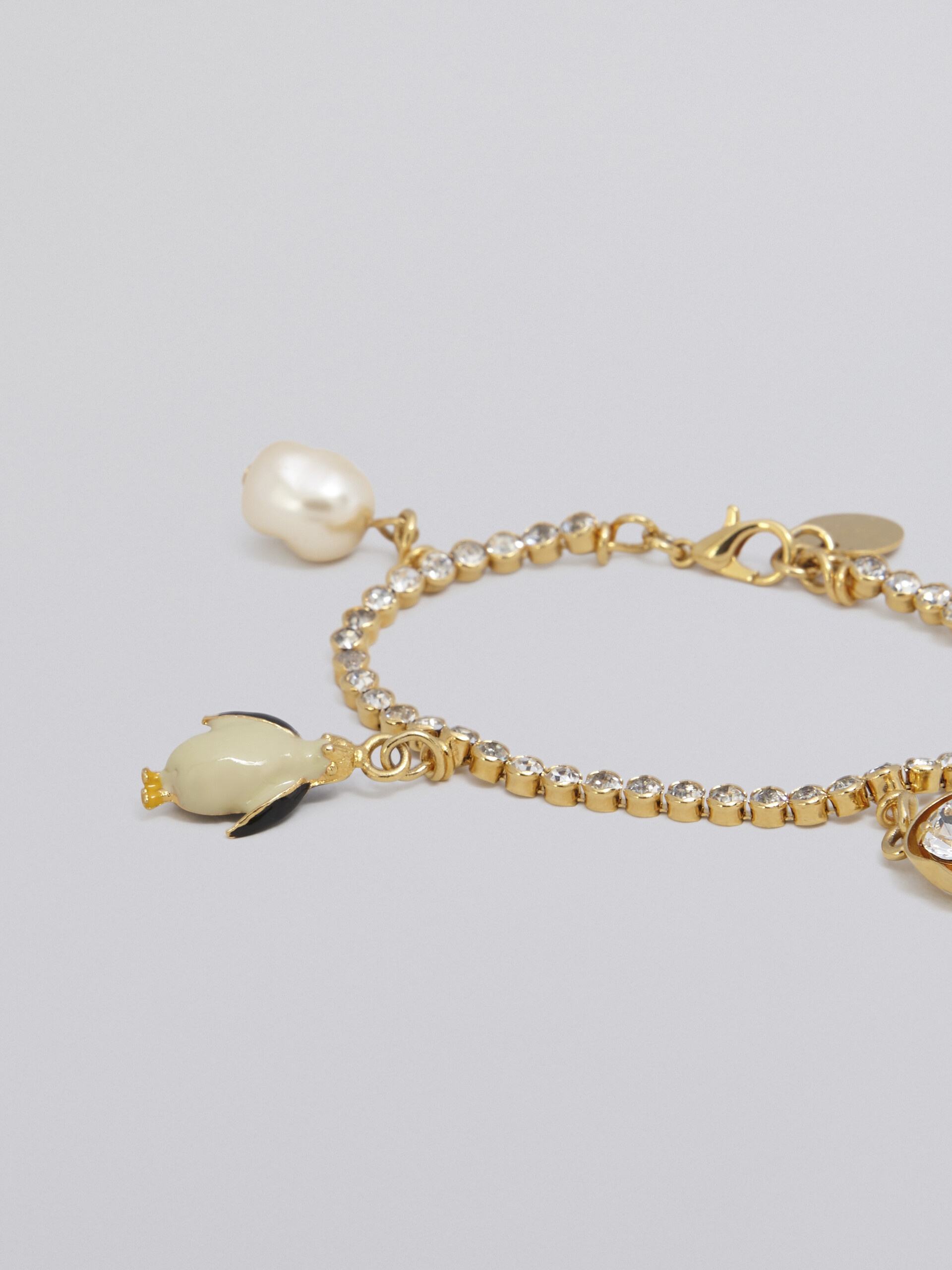 BRASS FOUND BRACELET WITH CHARMS - 4