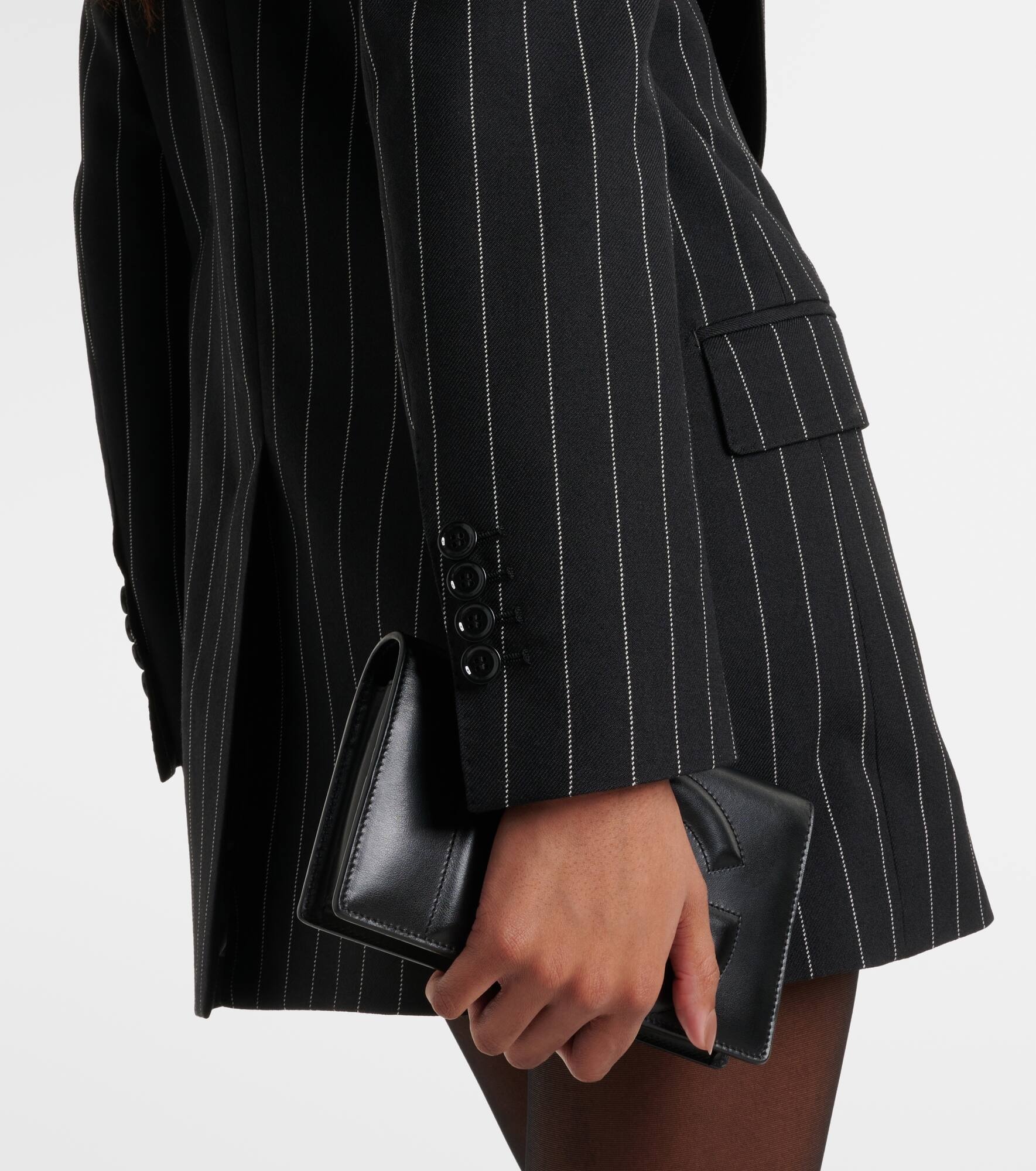 Pinstripe virgin wool blazer - 5