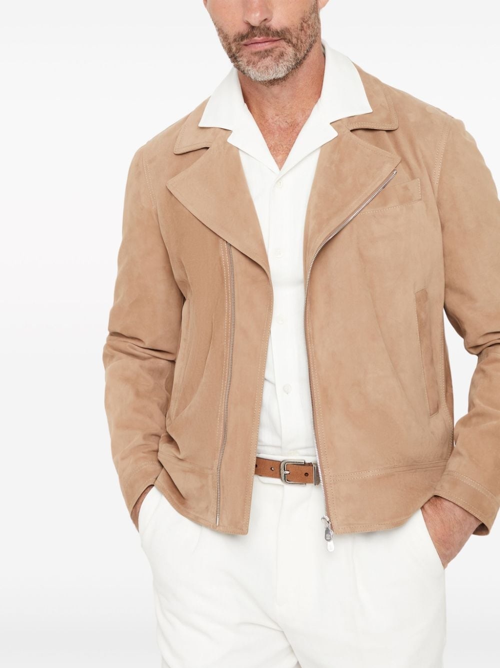 suede biker jacket - 5