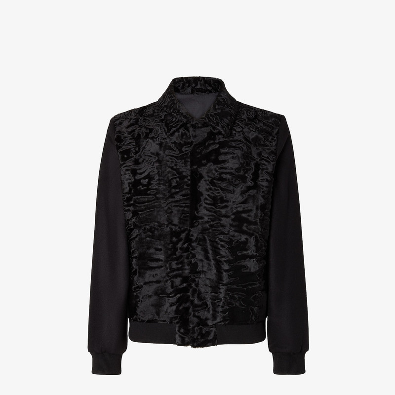 Blouson Black swakara and cashmere blouson 1