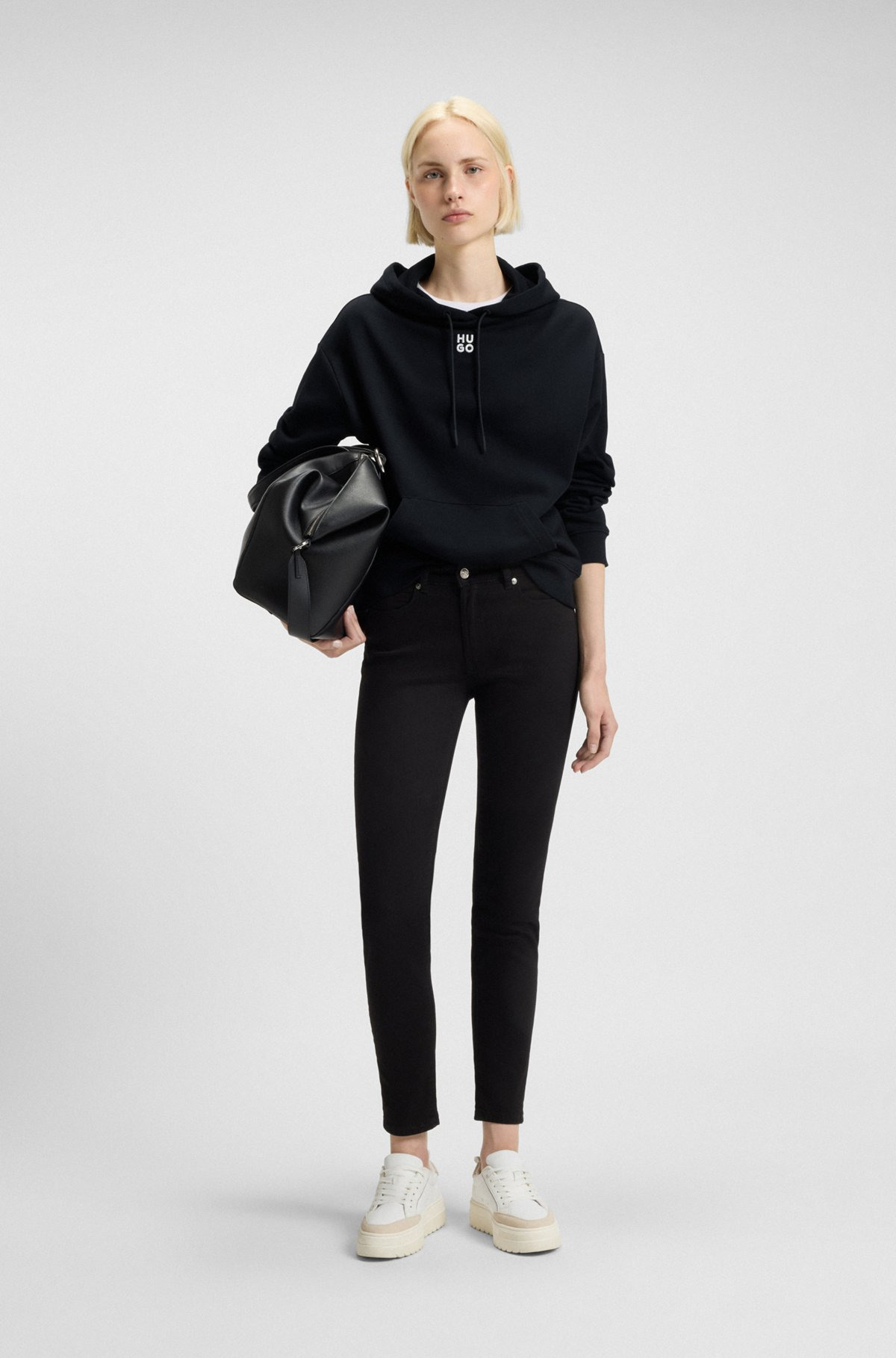 COTTON-TERRY HOODIE WITH STACKED LOGO EMBROIDERY - 3