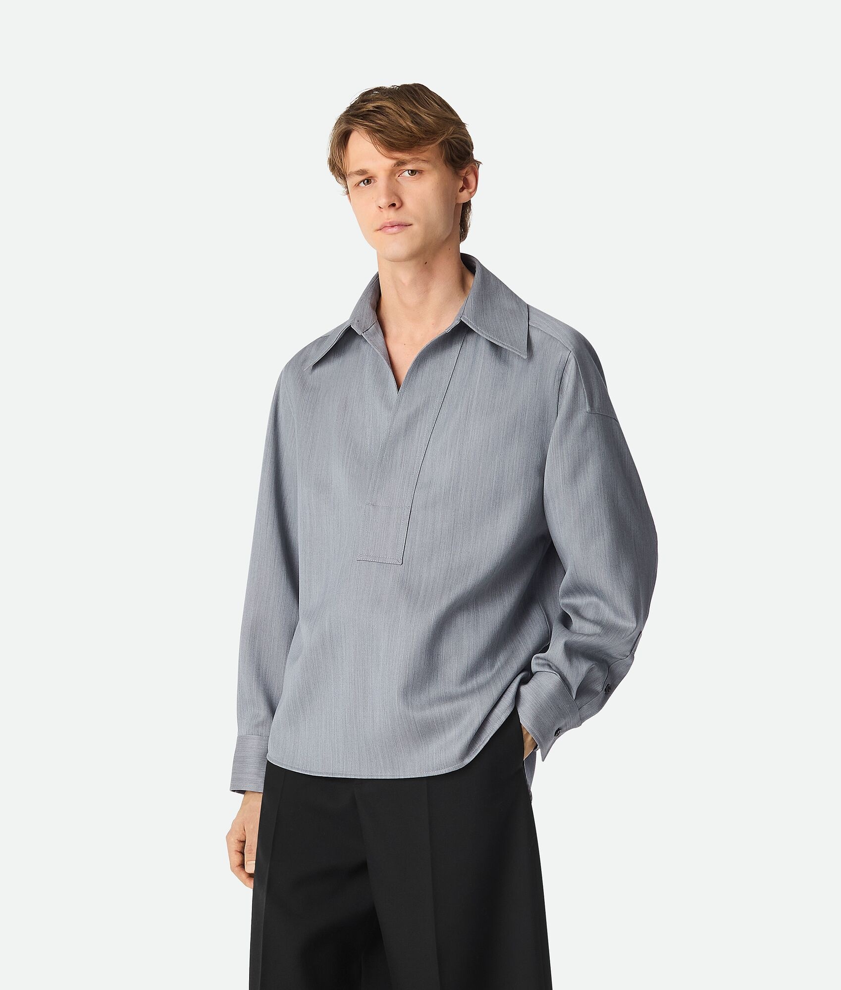 Wool Subtle Chevron Shirt - 2