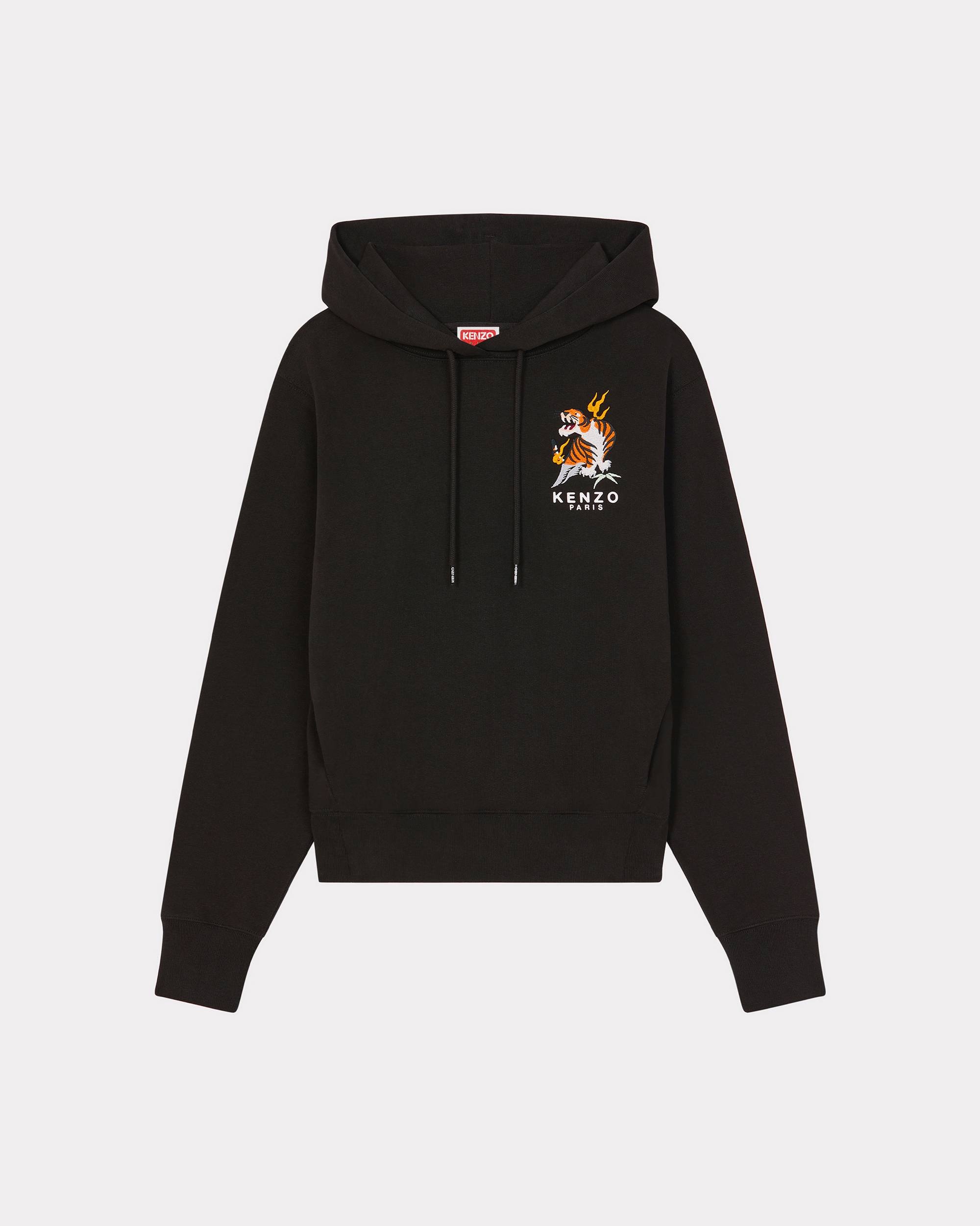 'Year of the Dragon' embroidered classic hoodie sweatshirt - 1