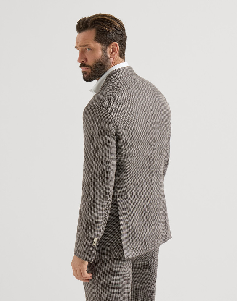 Linen houndstooth deconstructed Cavallo blazer 3