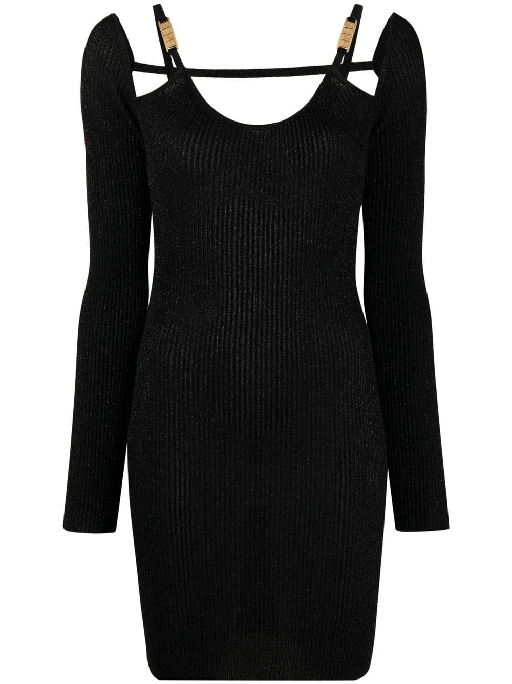 cold-shoulder knitted dress - 1