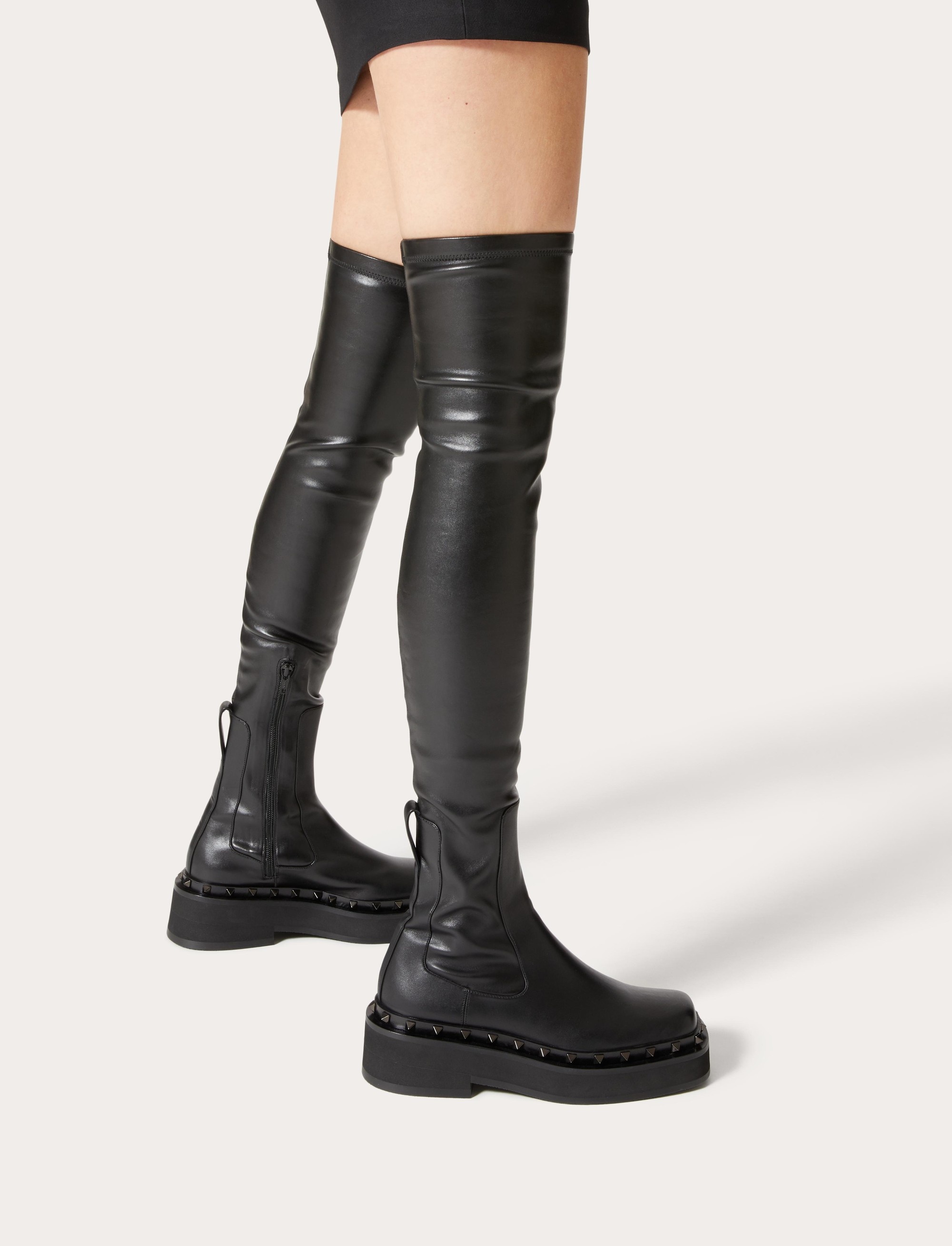 ROCKSTUD M-WAY OVER-THE-KNEE BOOT IN STRETCH SYNTHETIC MATERIAL 50 MM - 6