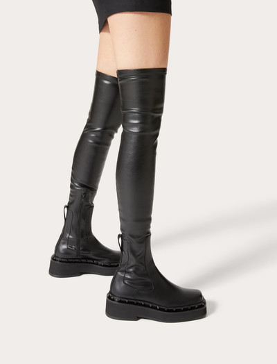 Valentino ROCKSTUD M-WAY OVER-THE-KNEE BOOT IN STRETCH SYNTHETIC MATERIAL 50 MM outlook
