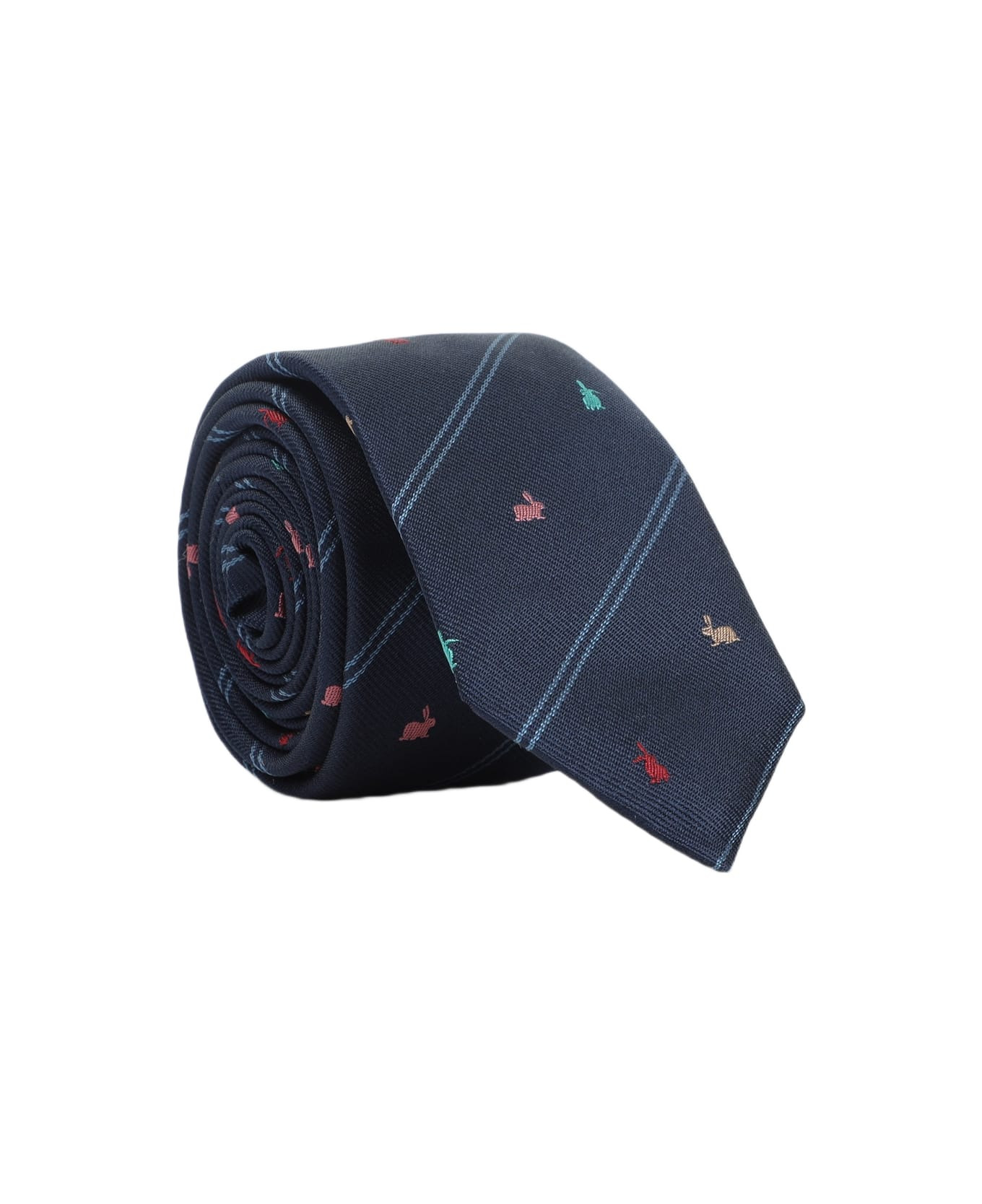 Men Rabbit Stripe Tie - 1