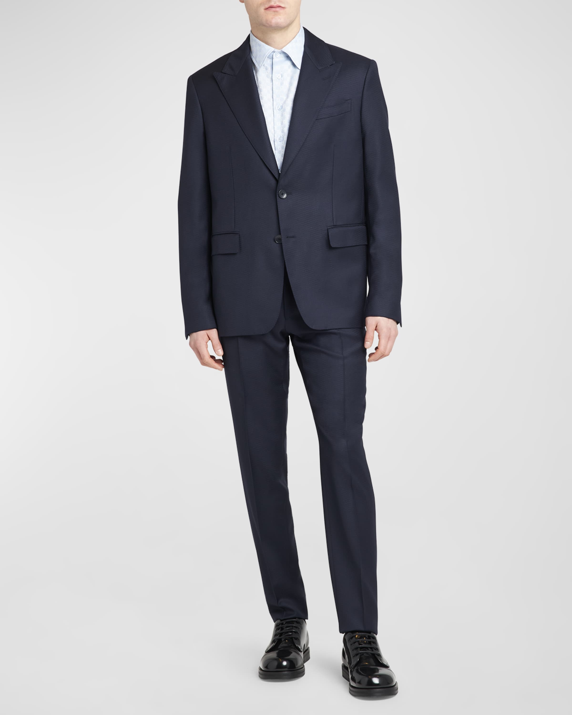 Men's Micro-Jacquard Two-Piece Suit - 2