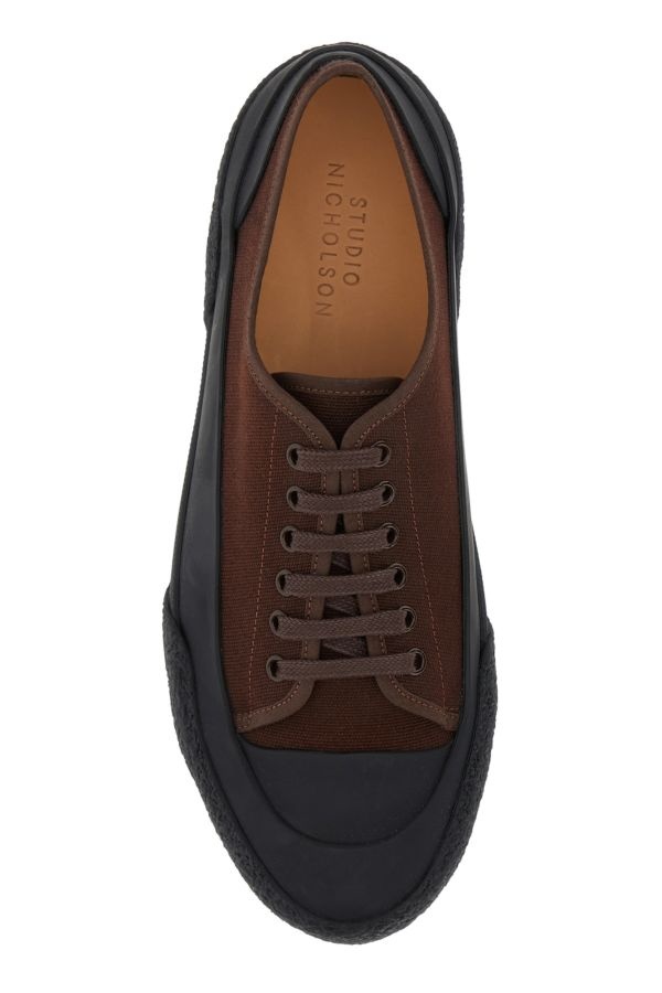 Chocolate canvas Sharp Sn sneakers - 4