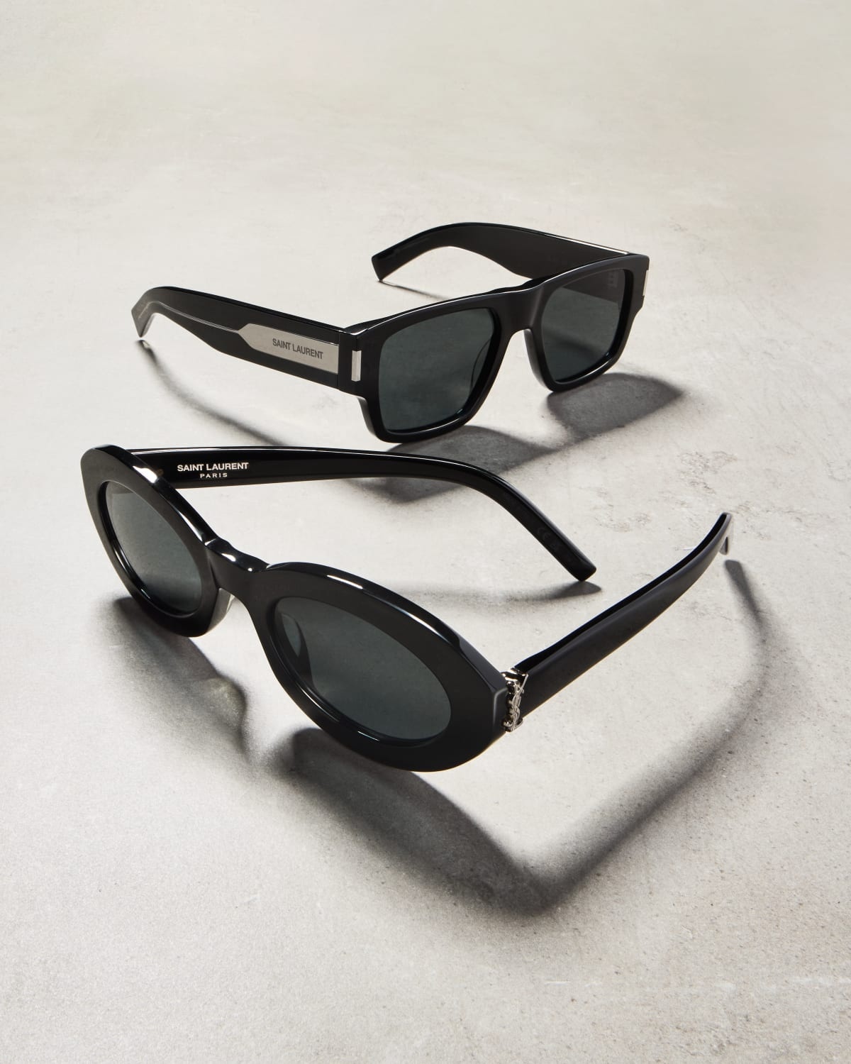 SAINT LAURENT YSL Acetate Oval Sunglasses neimanmarcus REVERSIBLE