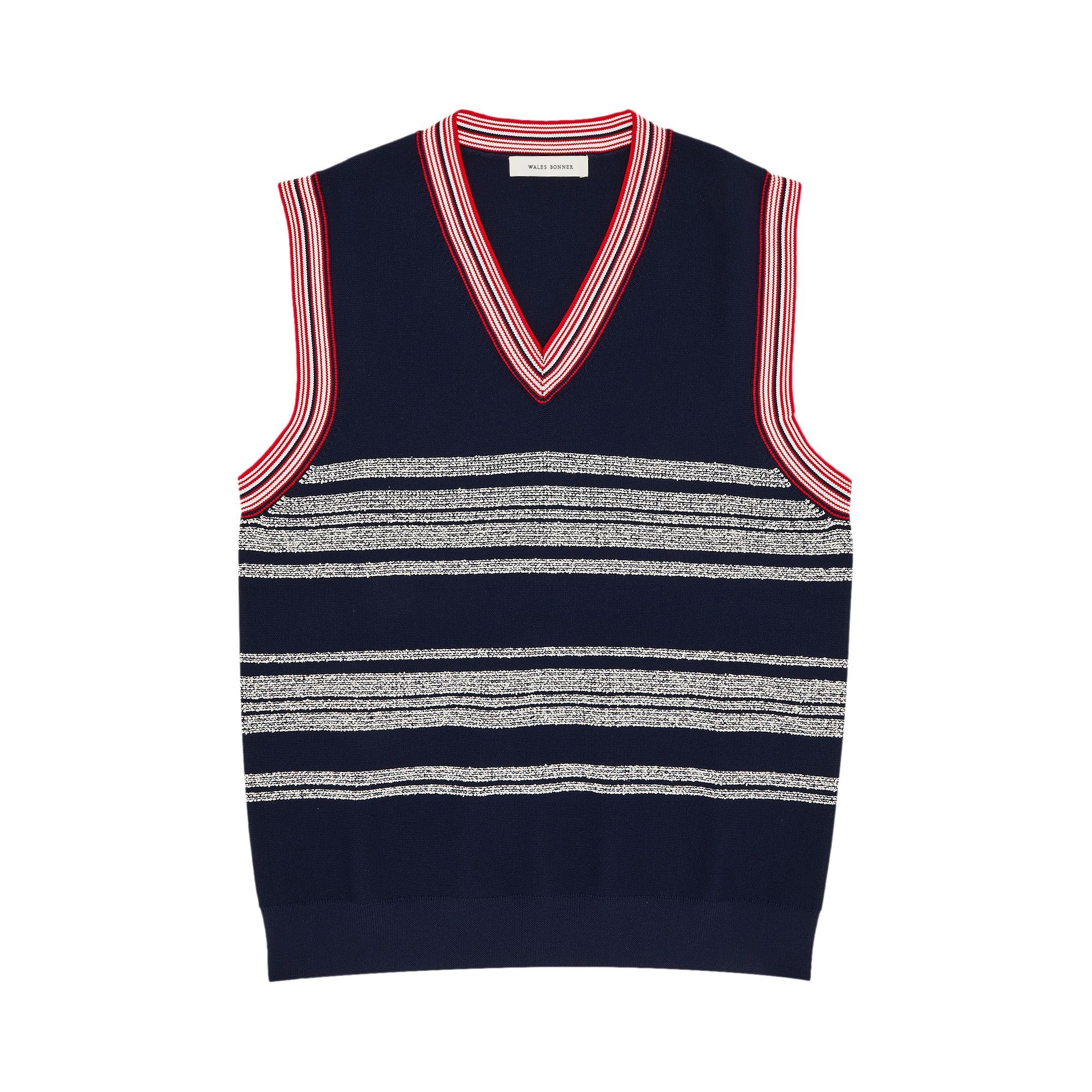 Wales Bonner Shade Vest 'Navy/Red/White' - 1