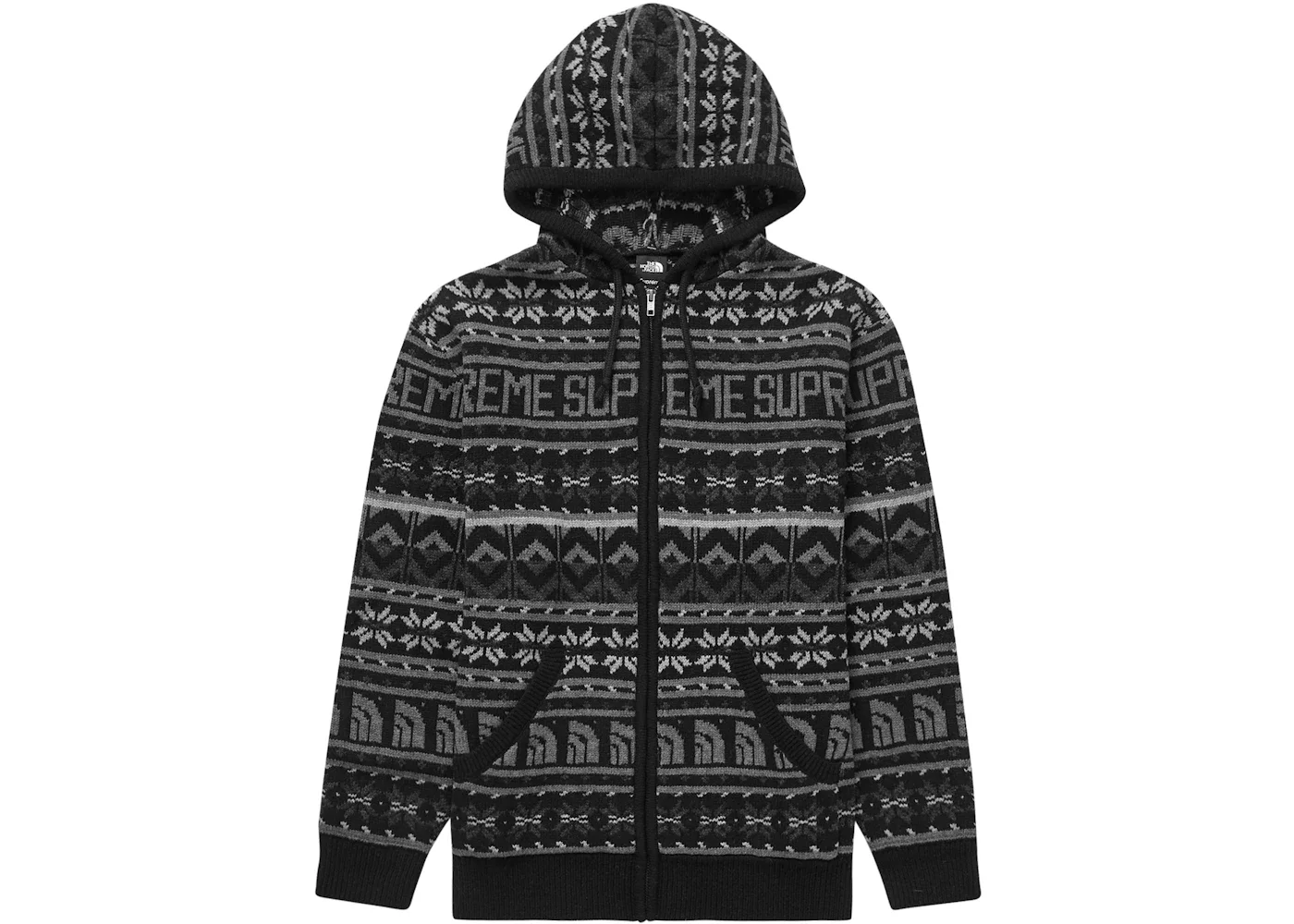 Supreme The North Face Zip Up Hooded Sweater Black - 1