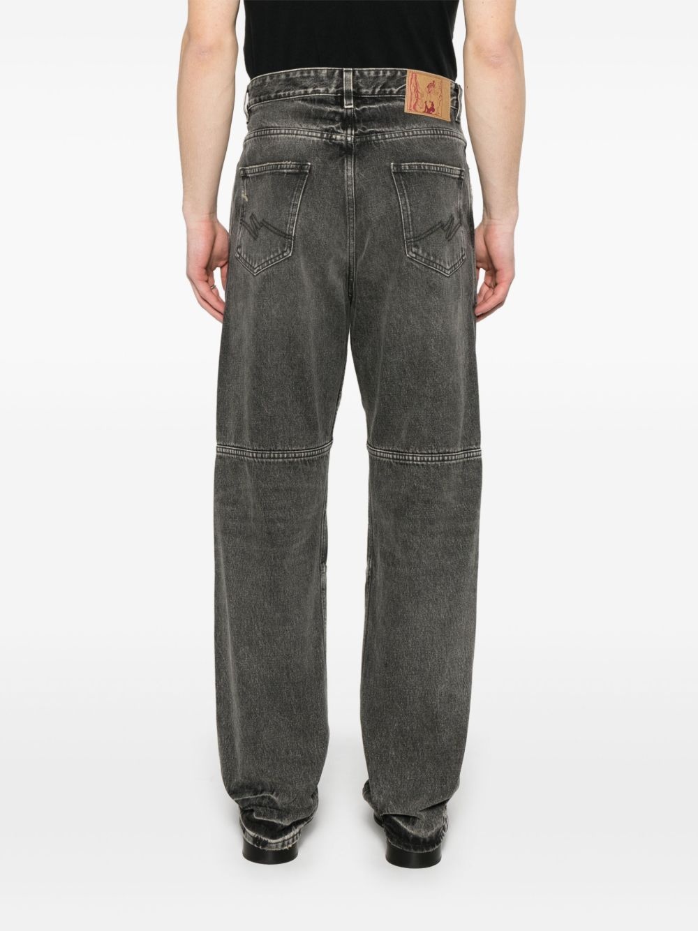 panelled jeans - 4