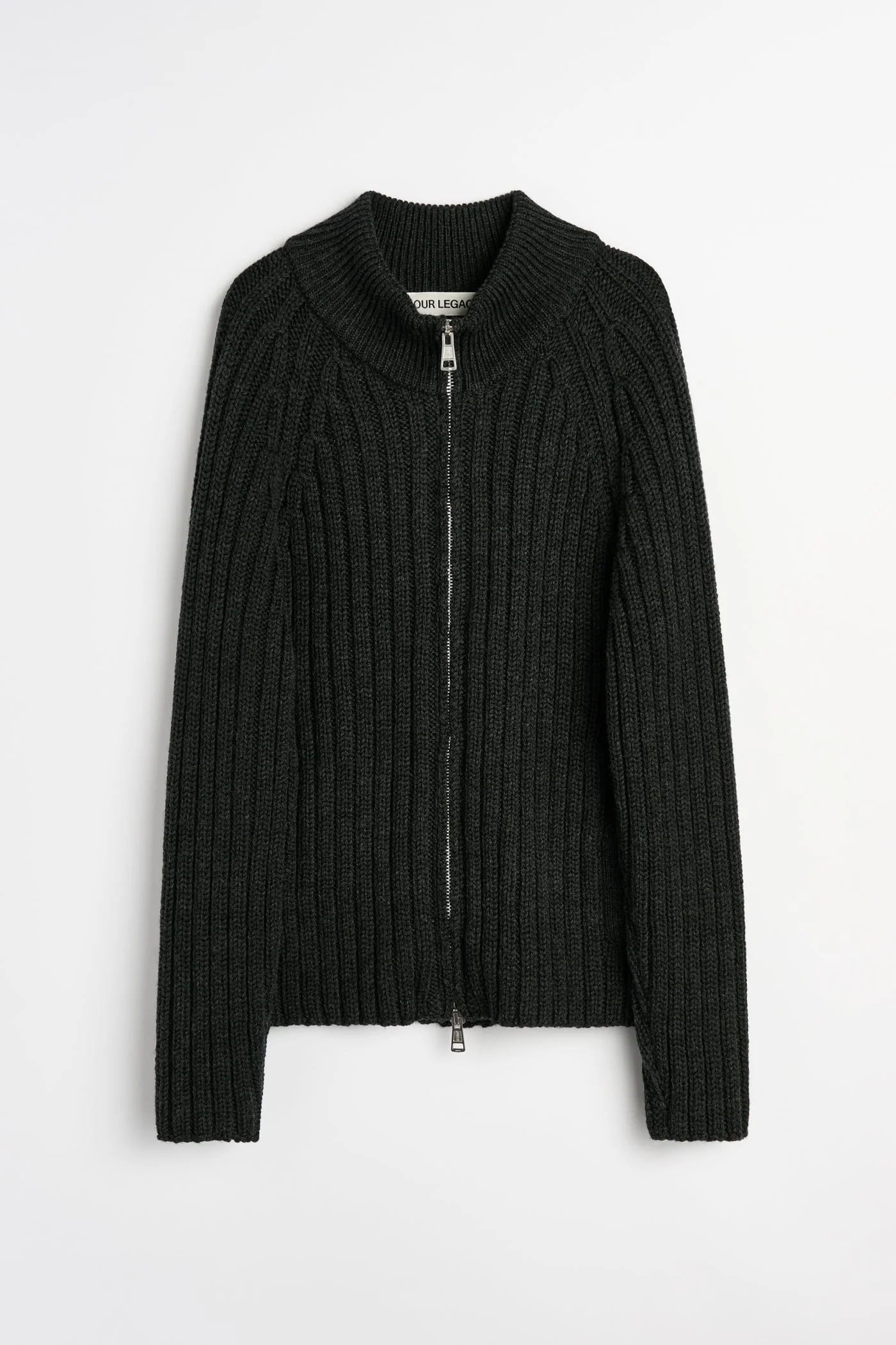 Ultra Zip Funnel Charcoal Dry Merino Wool - 1