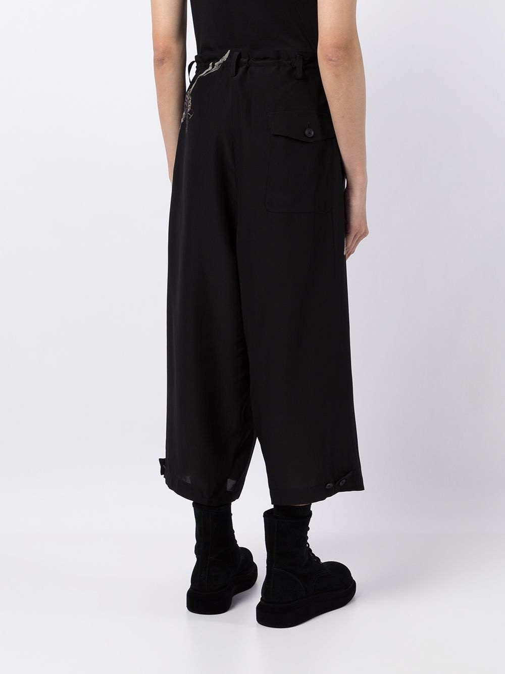 floral-print cropped trousers - 4