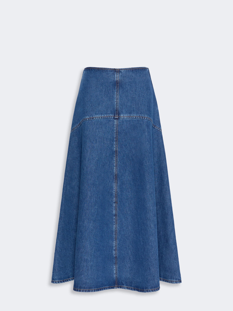 MEANDRO Indigo cotton denim skirt - NAVY 1