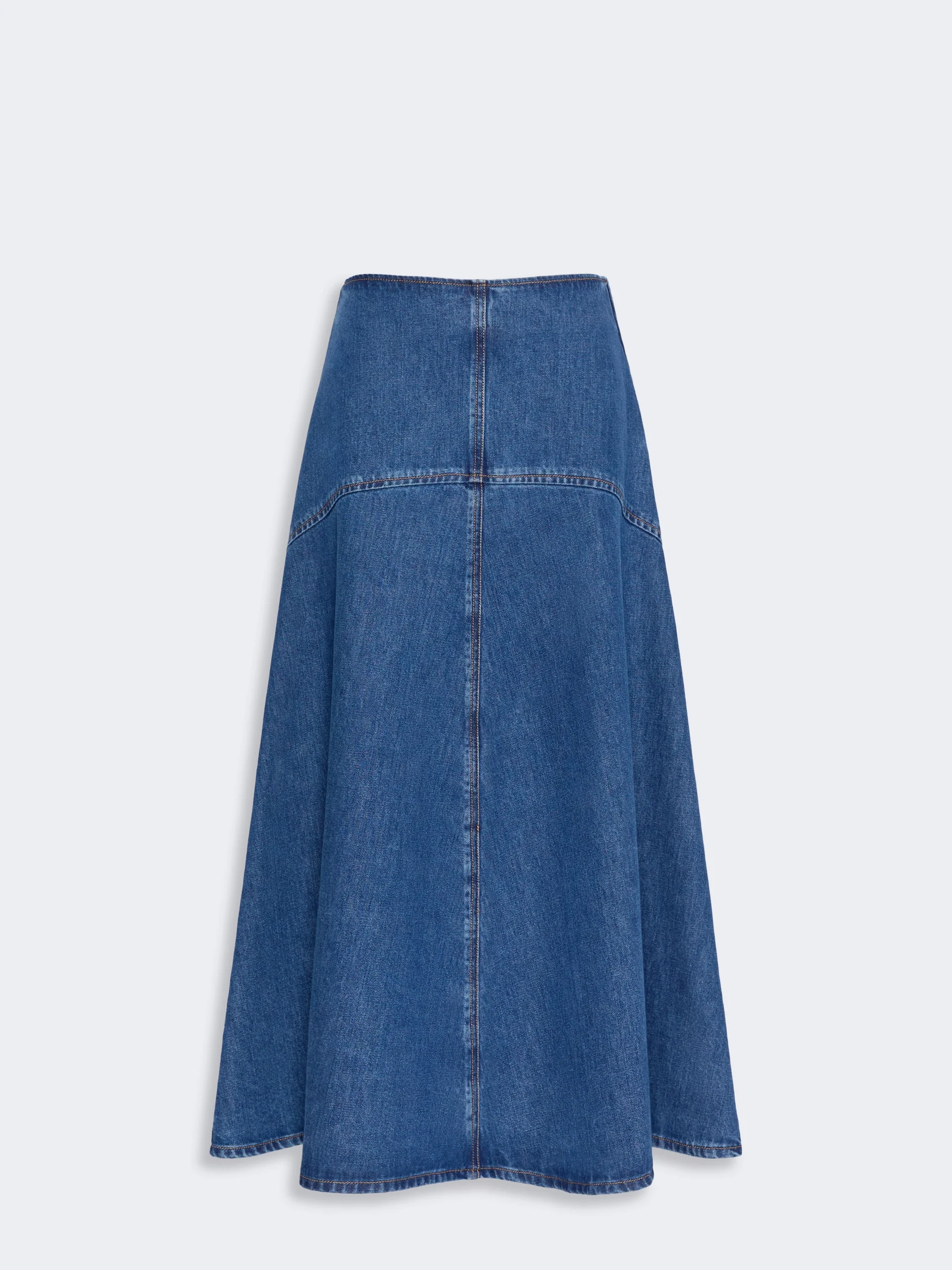 MEANDRO Indigo cotton denim skirt - NAVY - 1