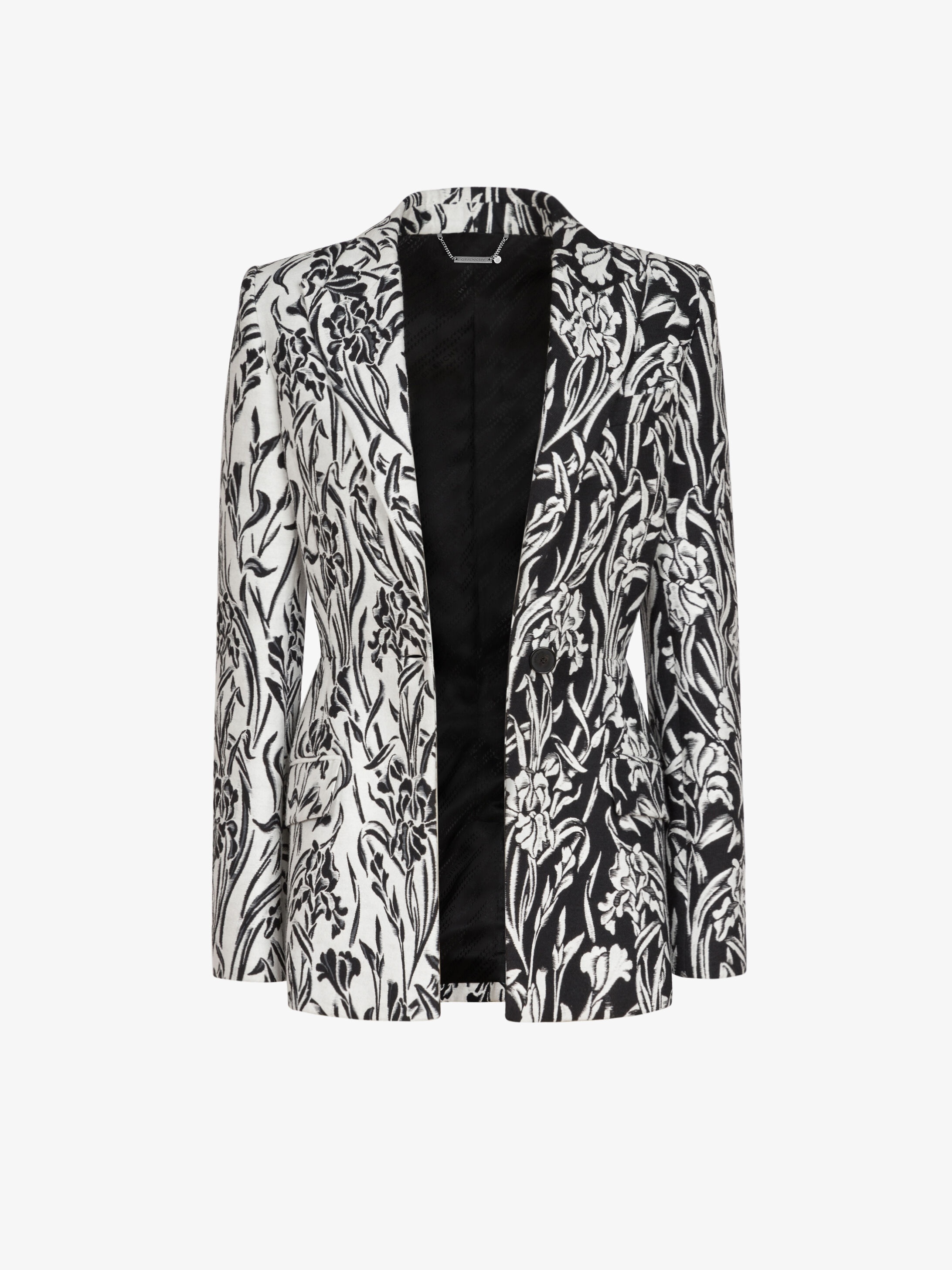 Jacket in two tone floral jacquard - 6