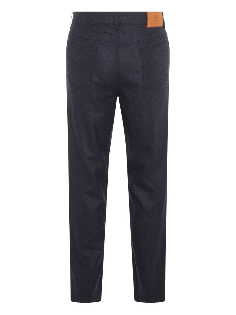 Brunello Cucinelli logo-embroidered trousers outlook