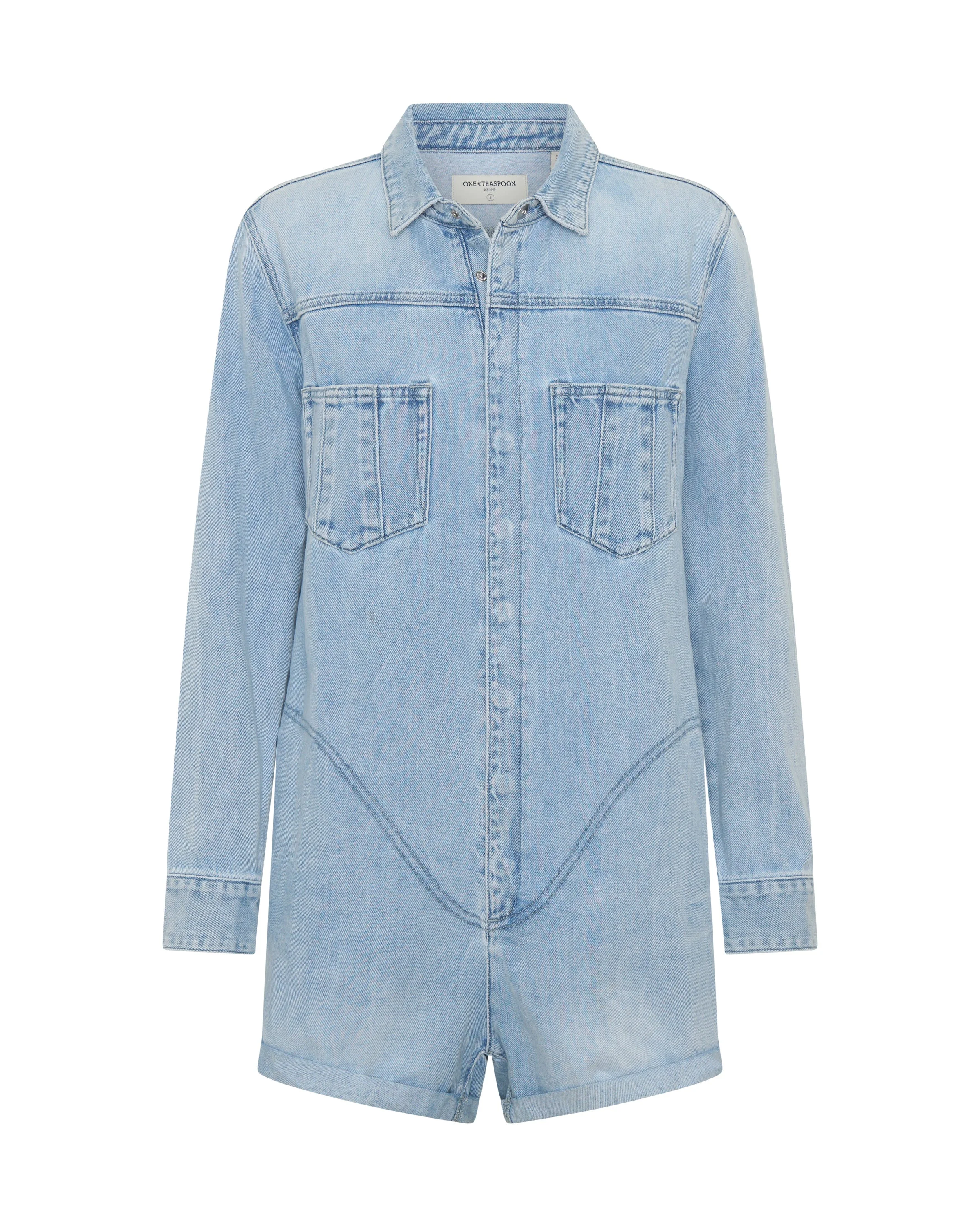 Prophecy Denim Jumpsuit - Blue Latte - 1