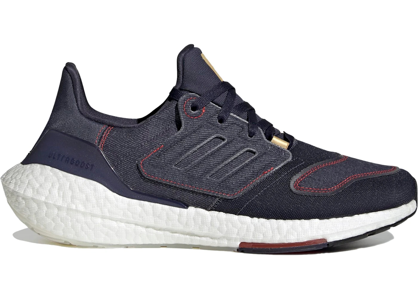 adidas Ultra Boost 22 Denim Shadow Navy Vivid Red - 1