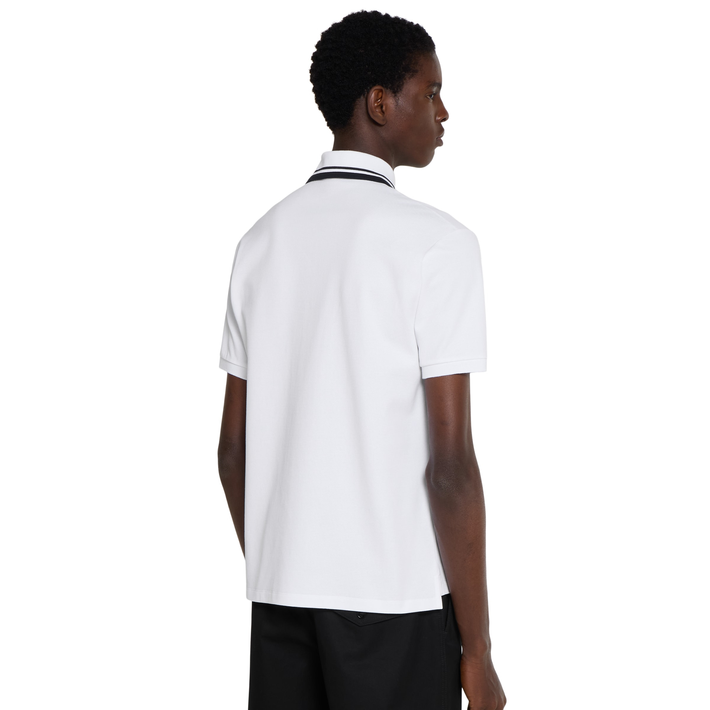 Cotton piquet polo shirt with embroidery - 4