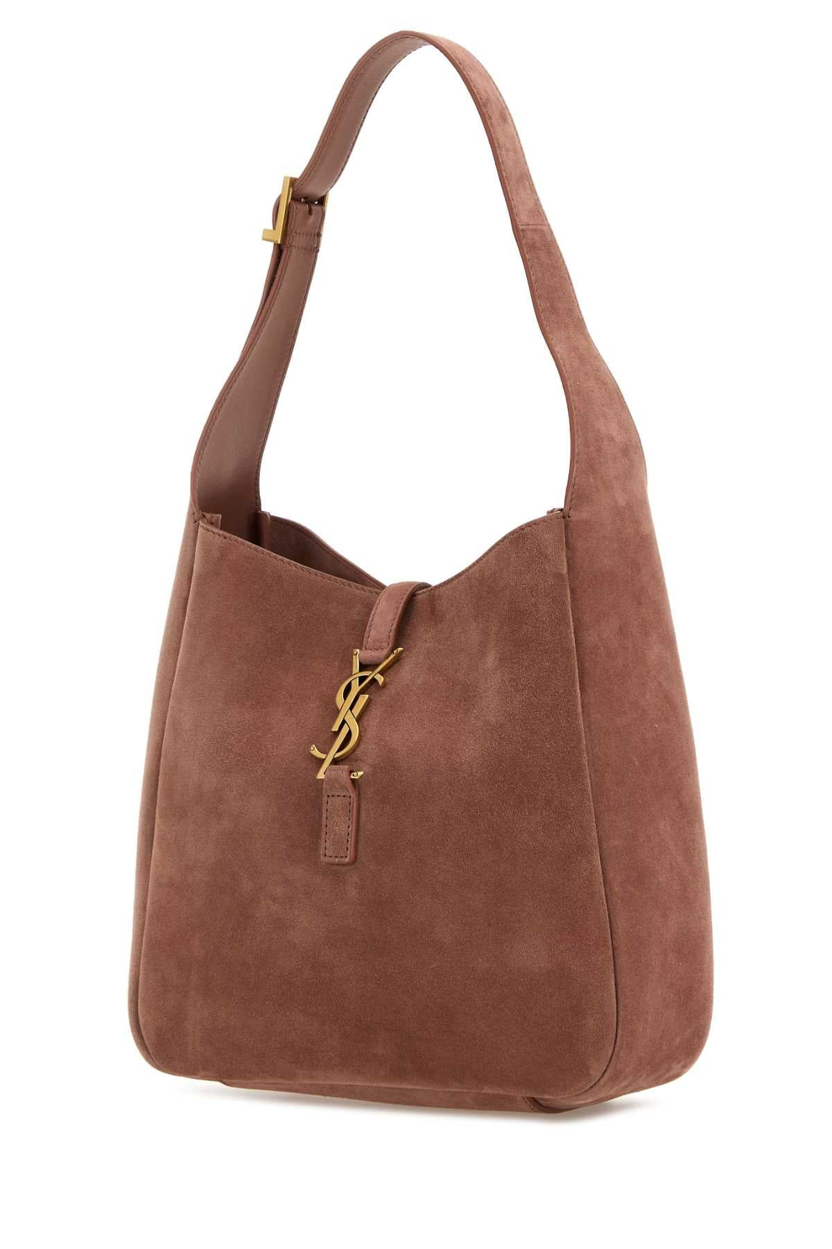 Saint Laurent Women Dark Pink Suede Small Le 5 Ã  7 Soft Shoulder Bag - 2