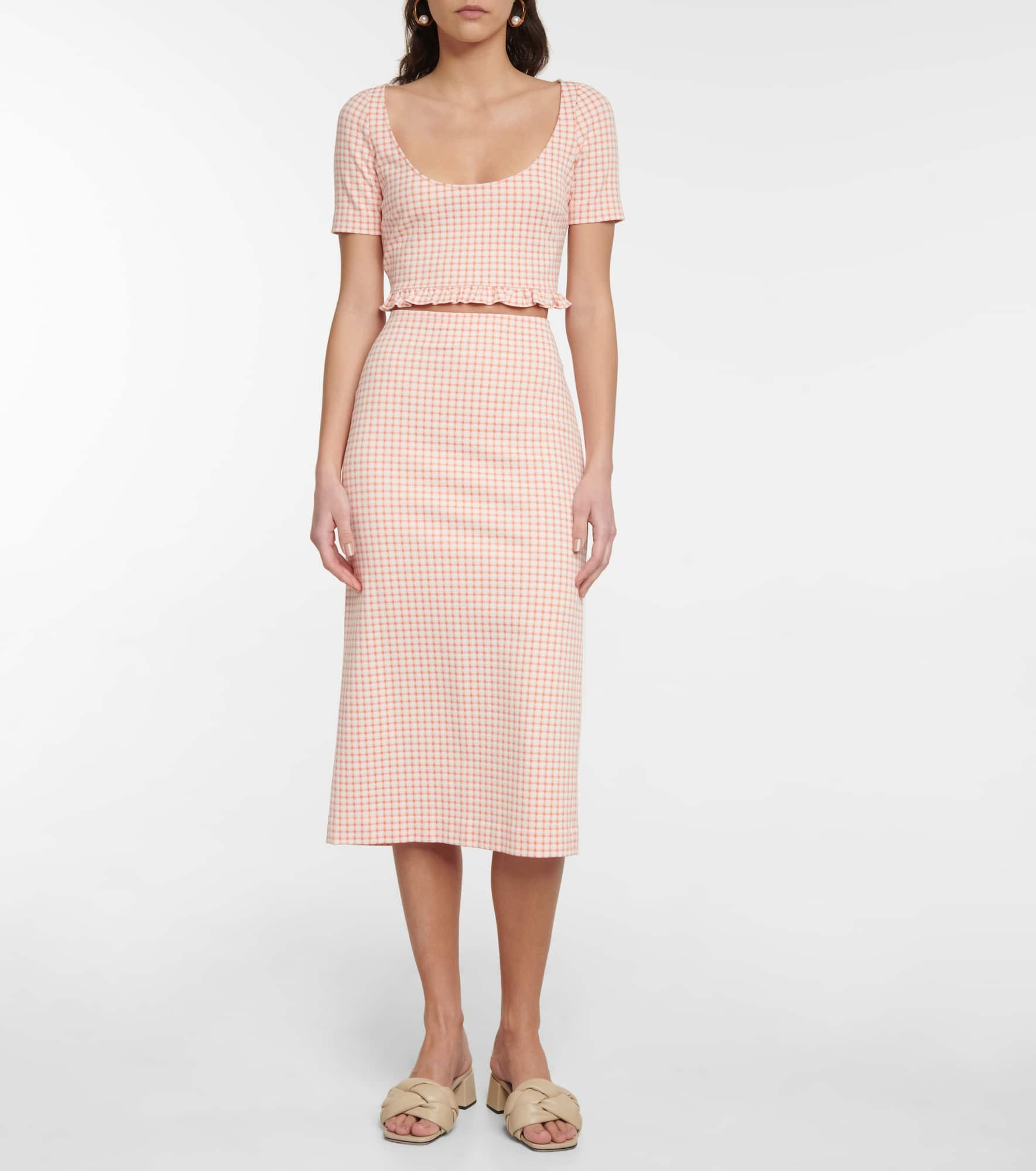 Checked crop top - 2