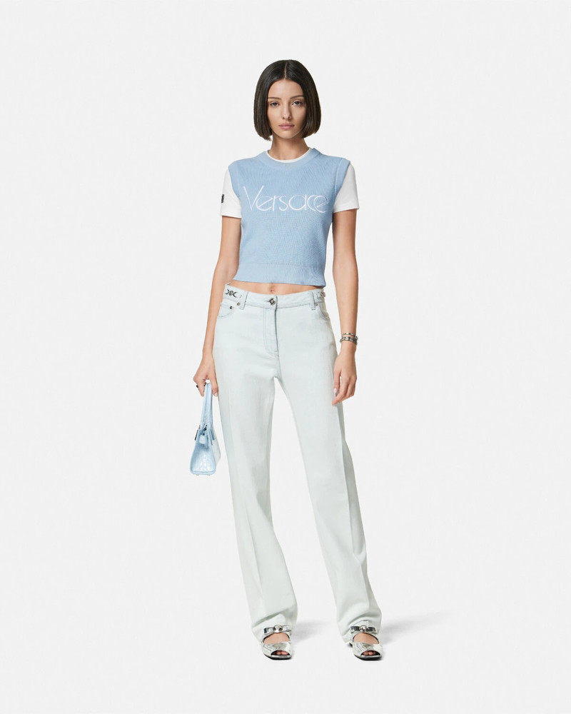 VERSACE 1978 Re-Edition Logo Knit Vest outlook