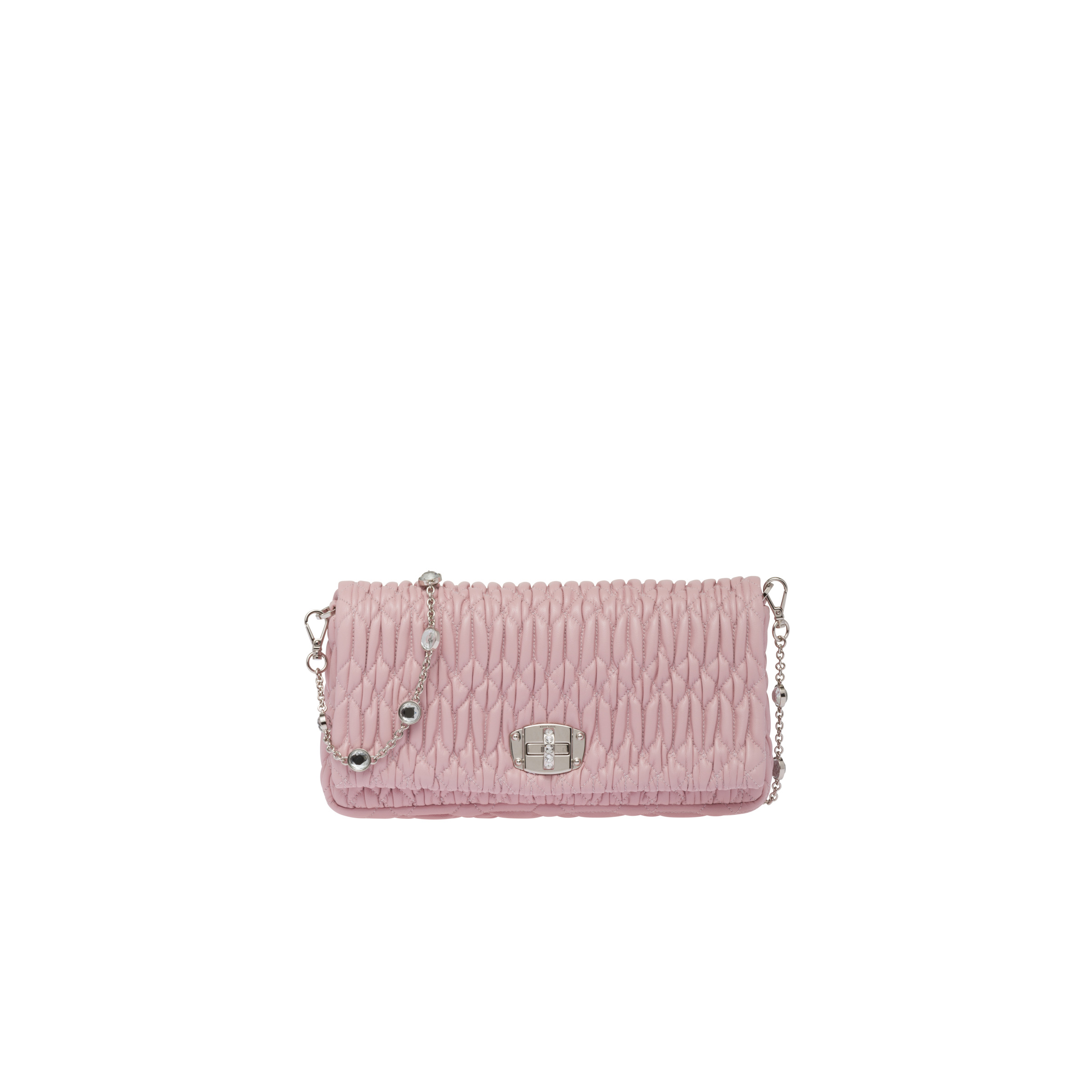 Miu Miu Miu Crystal Cloqué Nappa leather bag | REVERSIBLE