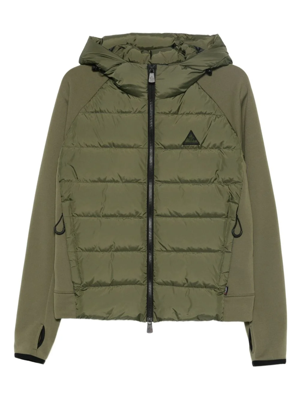 logo-patch quilted jacket - 1