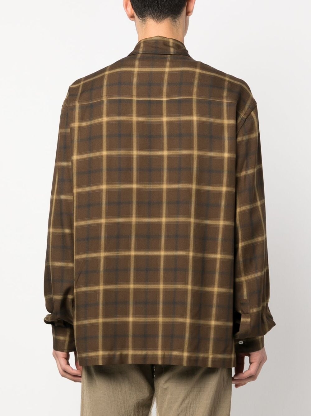 PA monogram-print checked shirt - 4