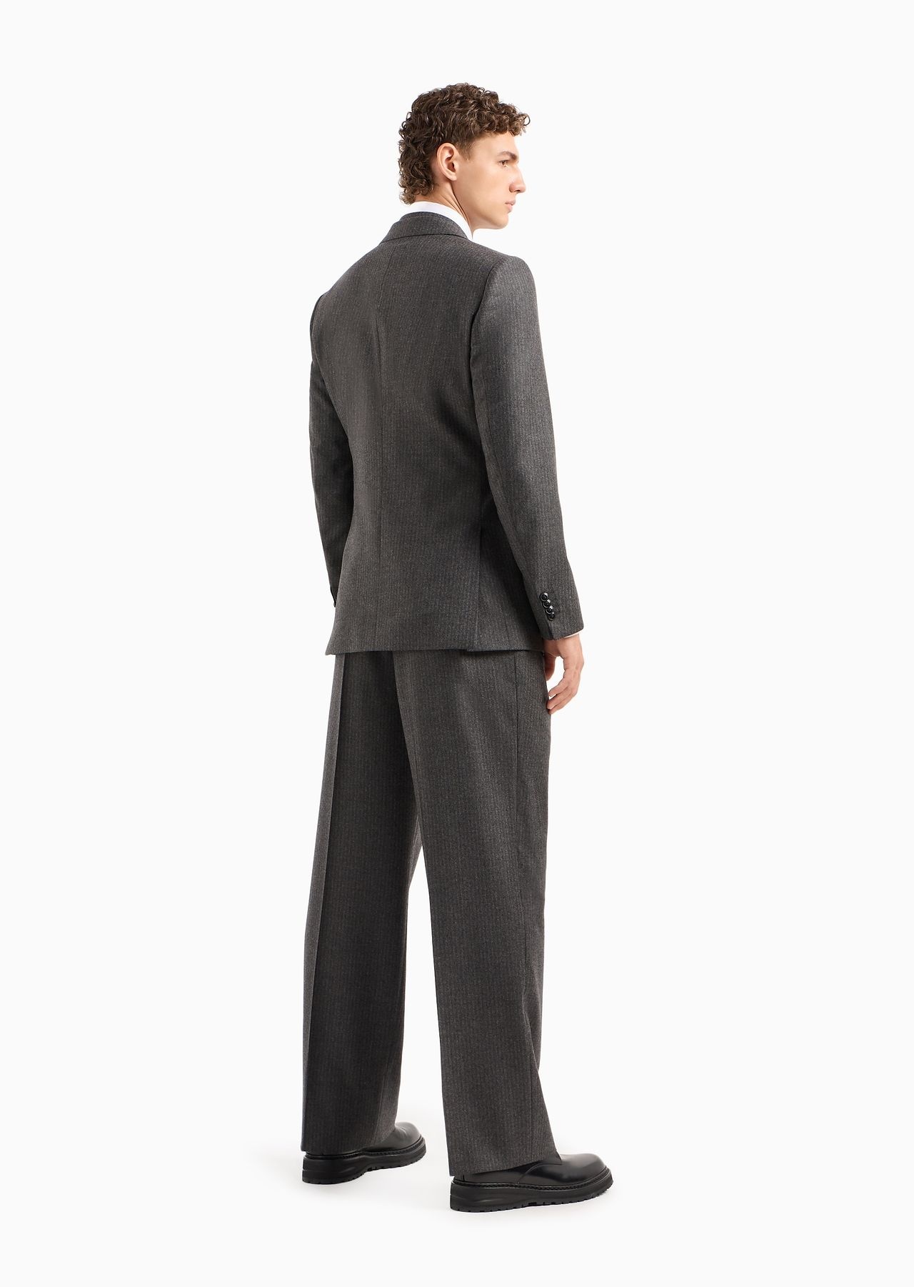 Royal Line pinstriped wool and cashmere, single-breasted suit - 3