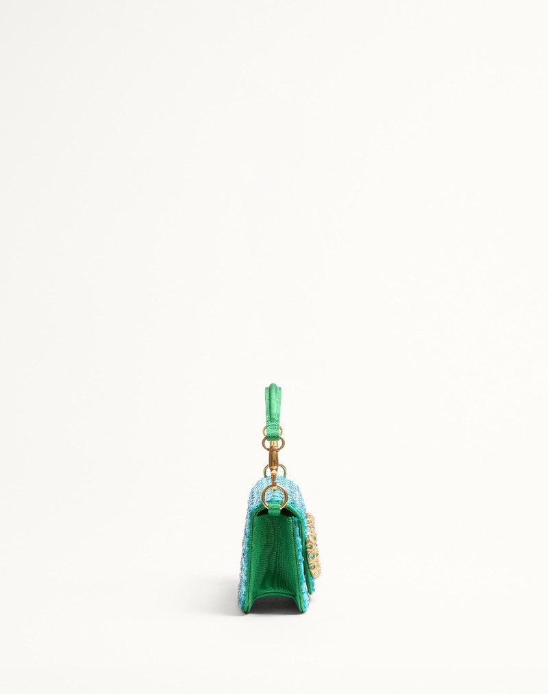 VALENTINO GARAVANI LOCÒ SMALL SHOULDER BAG EMBROIDERED WITH JEWEL LOGO 4