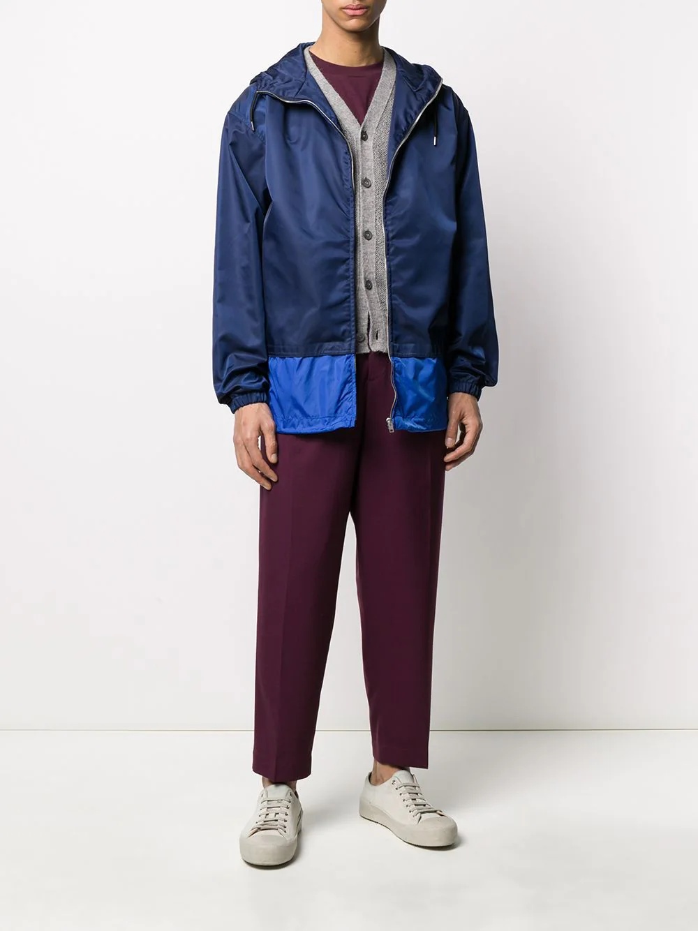 colour block lightweight jacket - 2