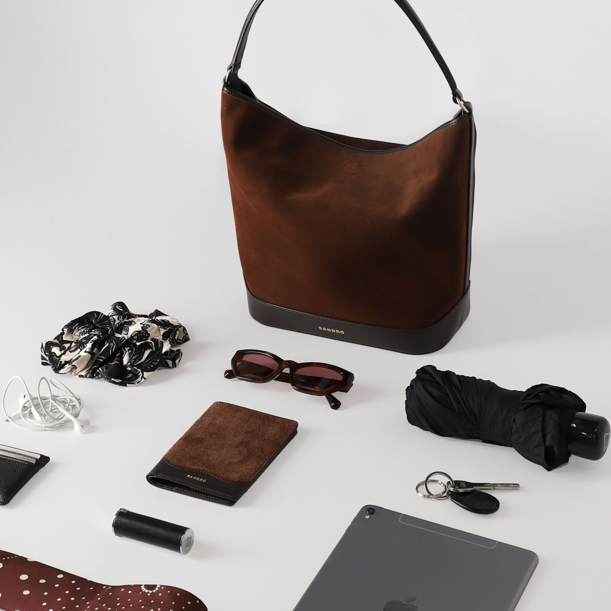 SUEDE AND LEATHER BAG TANGOSO - 5