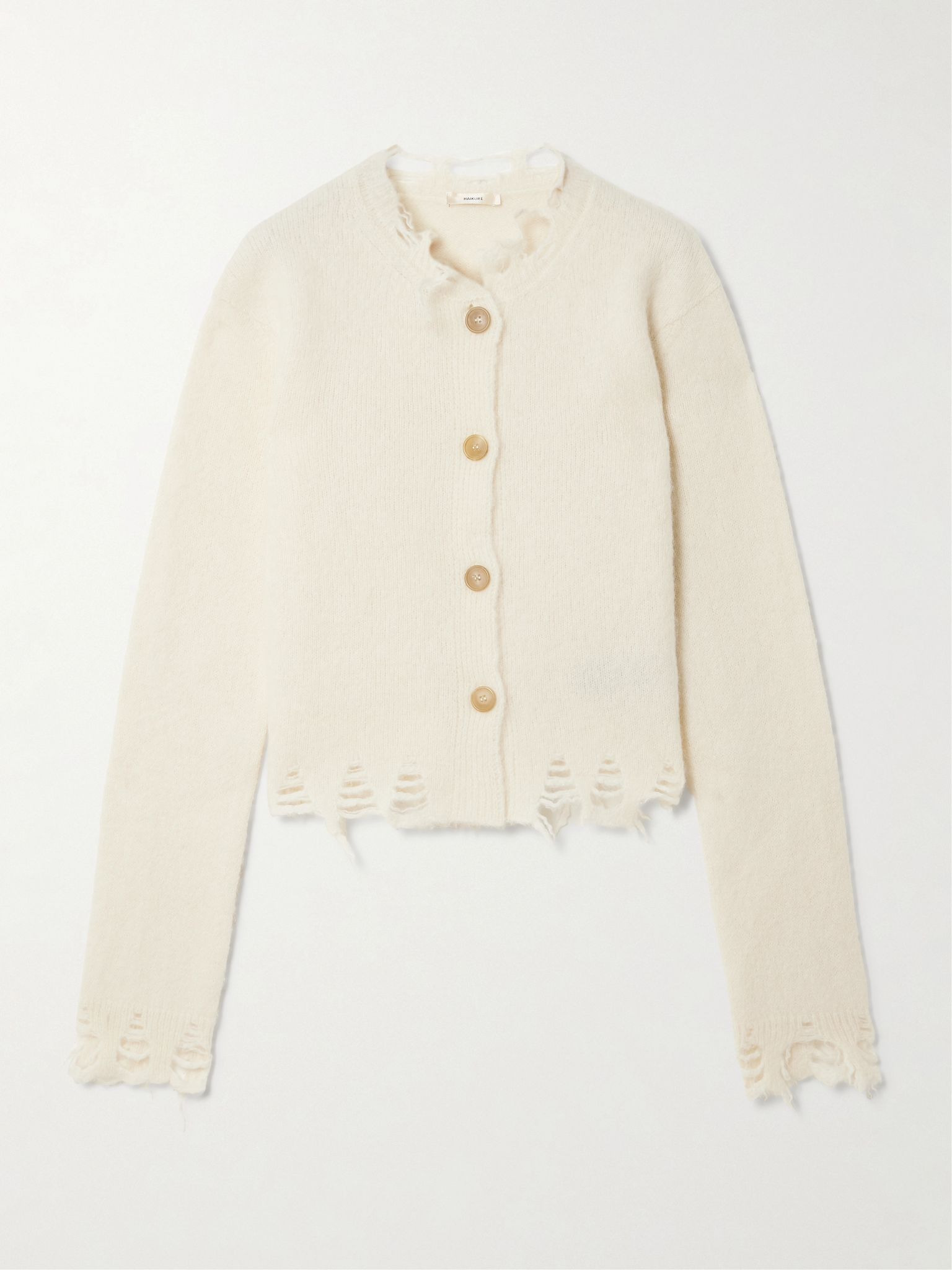 Jill distressed knitted cardigan White - 1