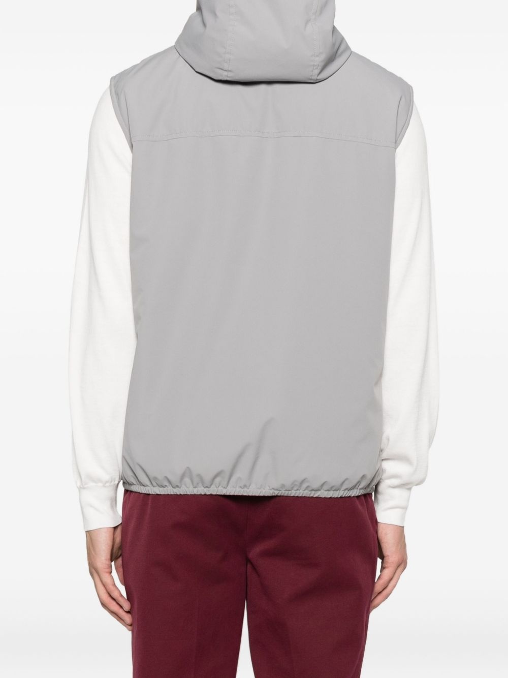hooded zip-front vest - 4