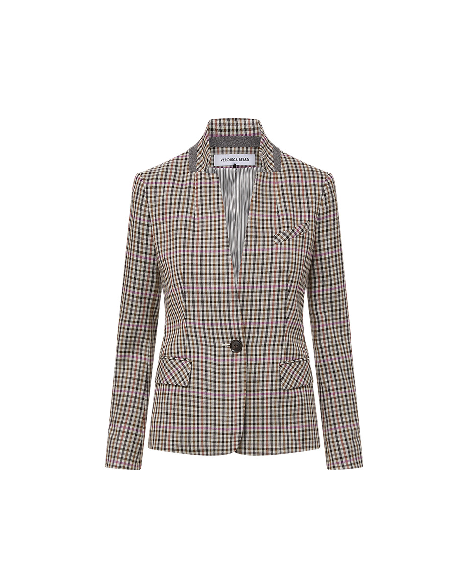 KATIE PLAID DICKEY JACKET - 1