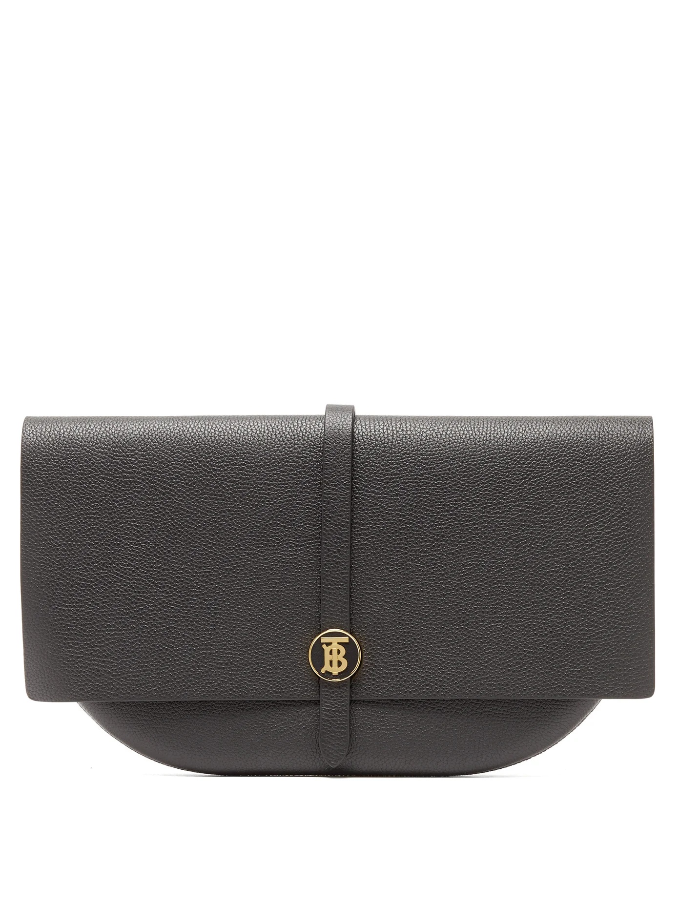 TB-monogram leather clutch - 1