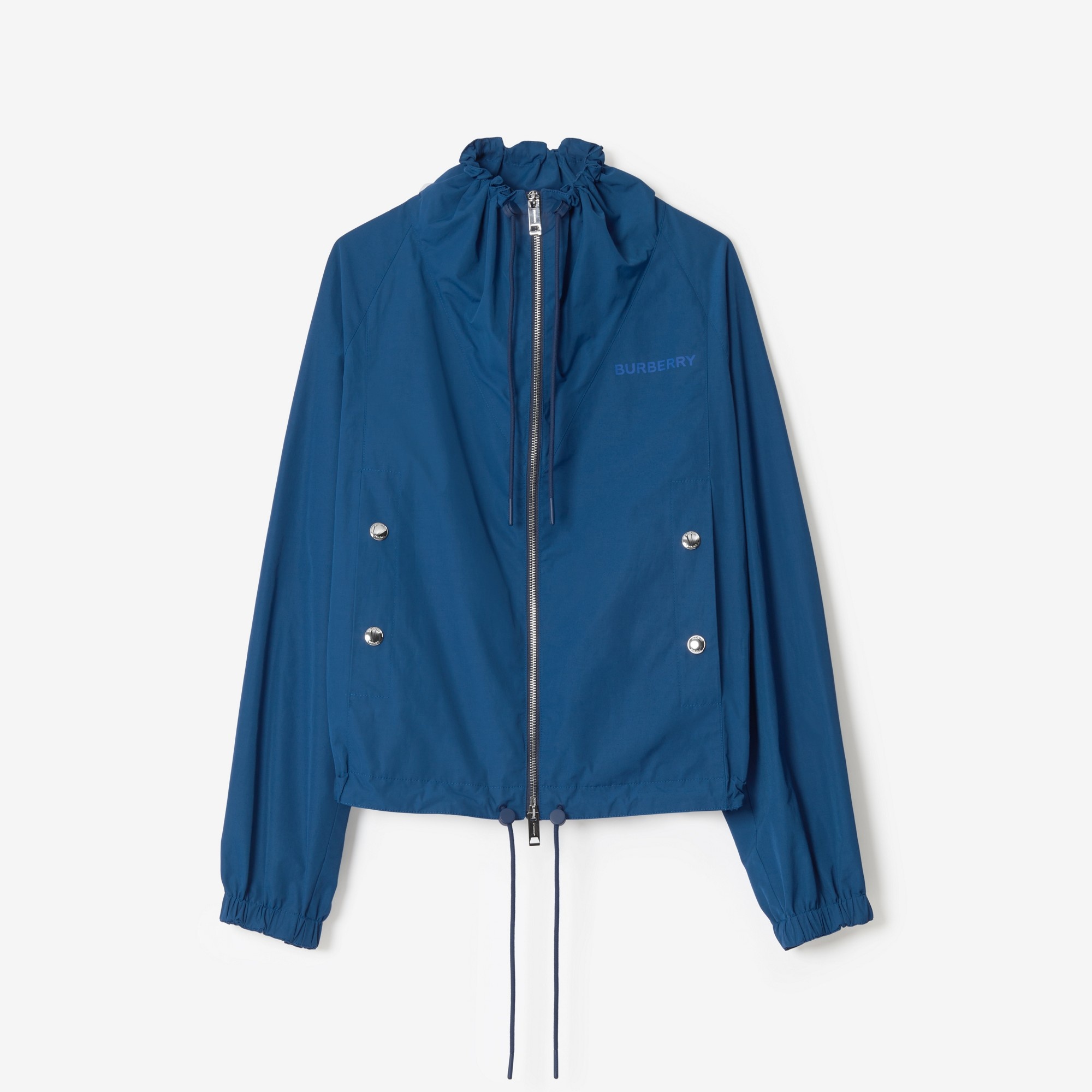 Logo Print Cotton Blend Oversized Jacket - 1