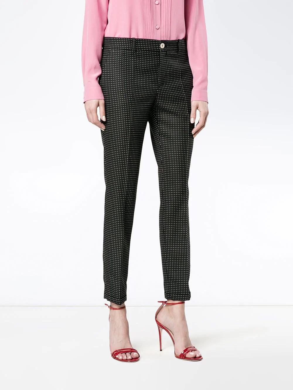 polka dot cropped trousers  - 3