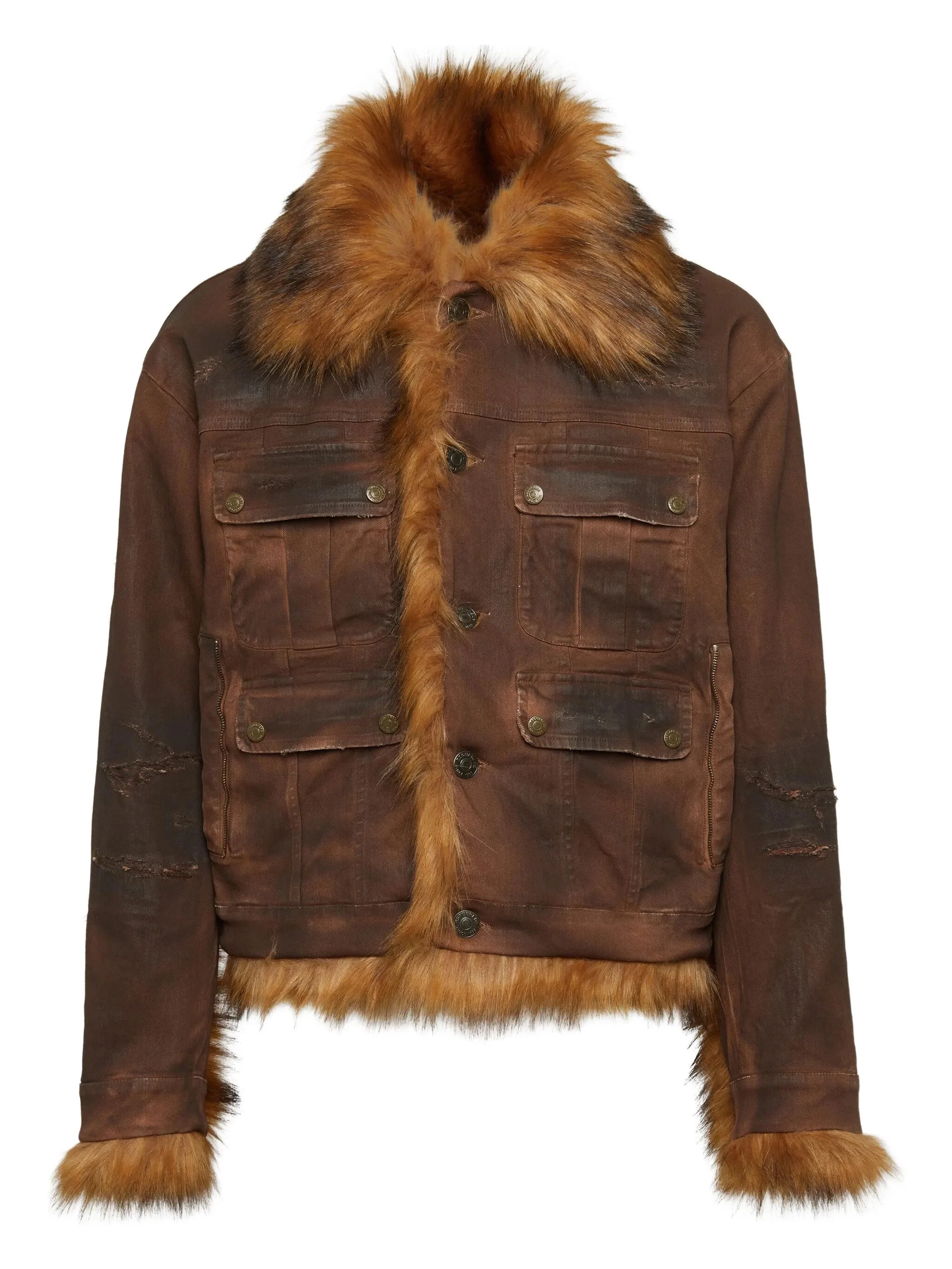 Dsquared2 Distressed-effect Jacket - 1