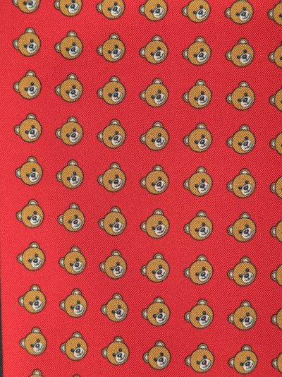 Moschino Teddy Bear monogram-pattern scarf outlook