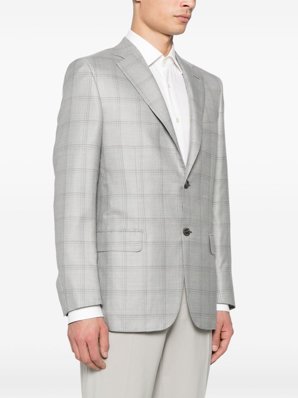 checked blazer - 3