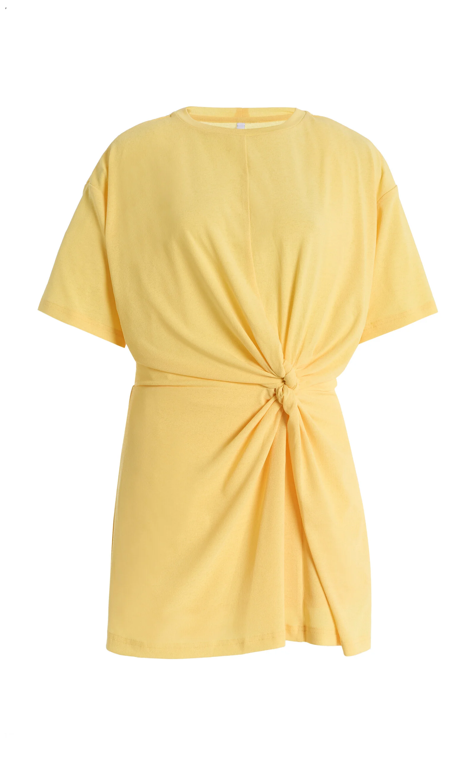 Carrey Twisted Jersey Mini T-Shirt Dress yellow - 1