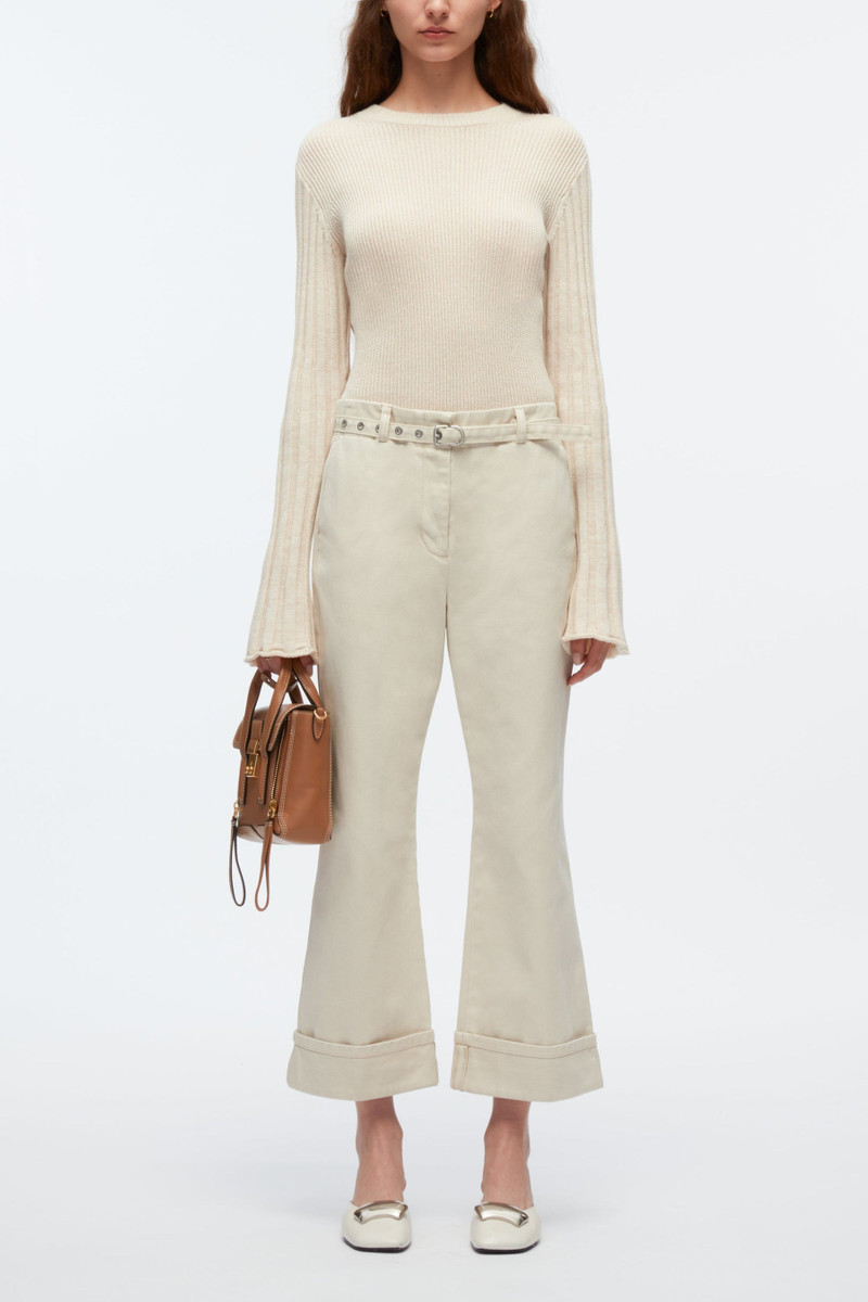 Traveling Rib Knit Pullover 1